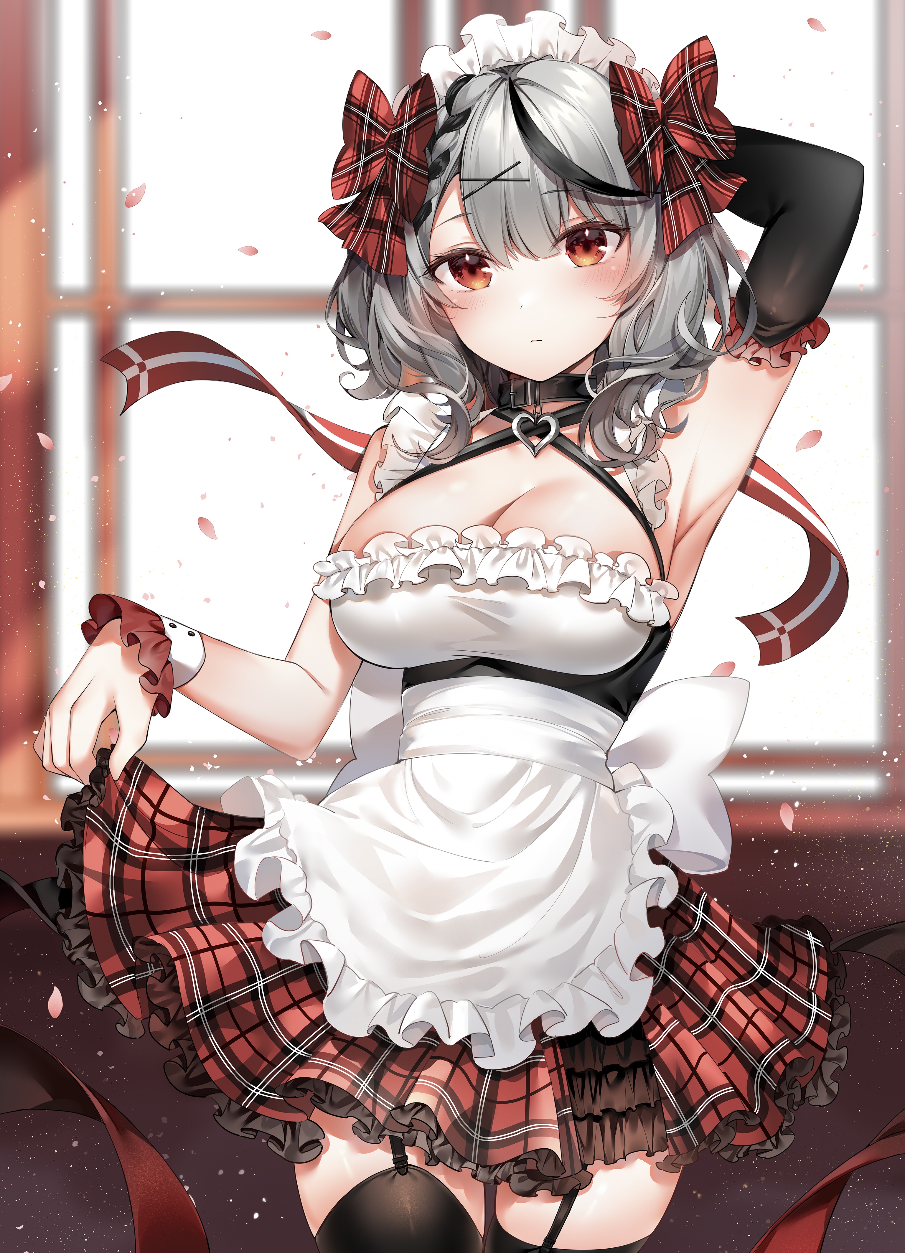 Sakamata Chloe in a Maid Outfit HD Phone Wallpaper
