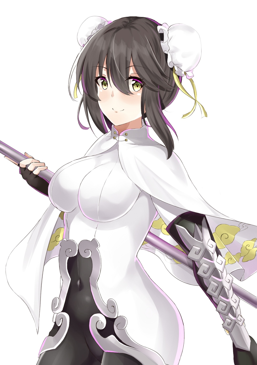 Qin Liangyu from Fate/Grand Order holding a staff HD Phone Wallpaper
