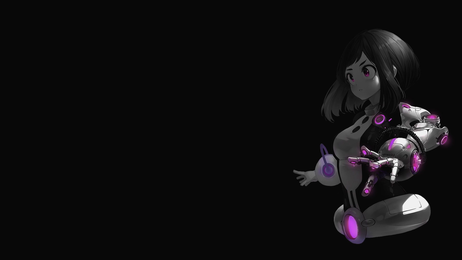 Uraraka Ochako with robotic arm from Boku no Hero Academia HD Wallpaper