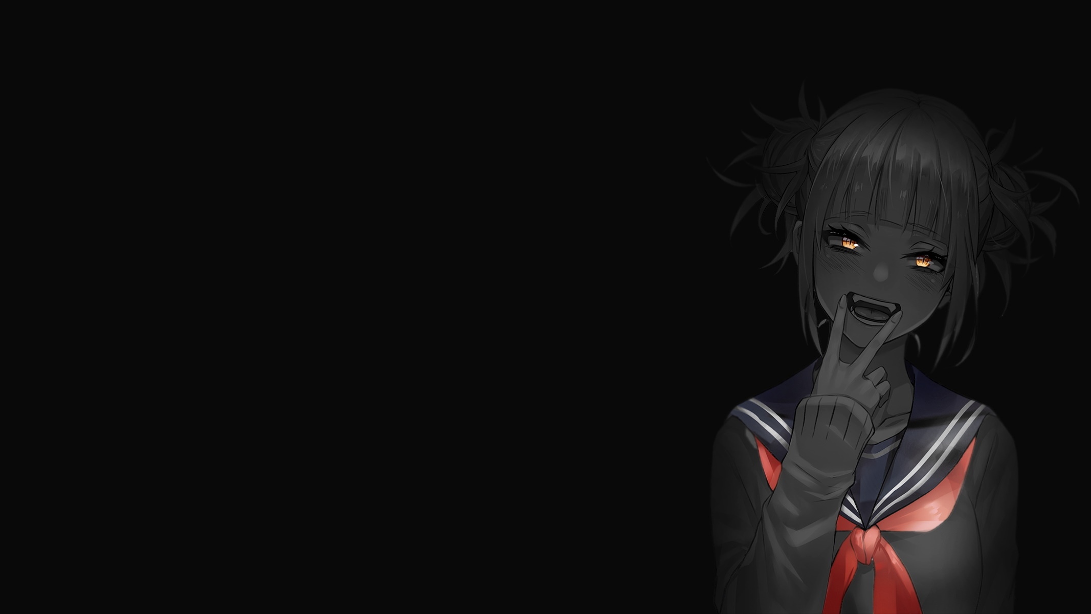 Himiko Toga from Boku no Hero Academia with selective coloring HD Wallpaper