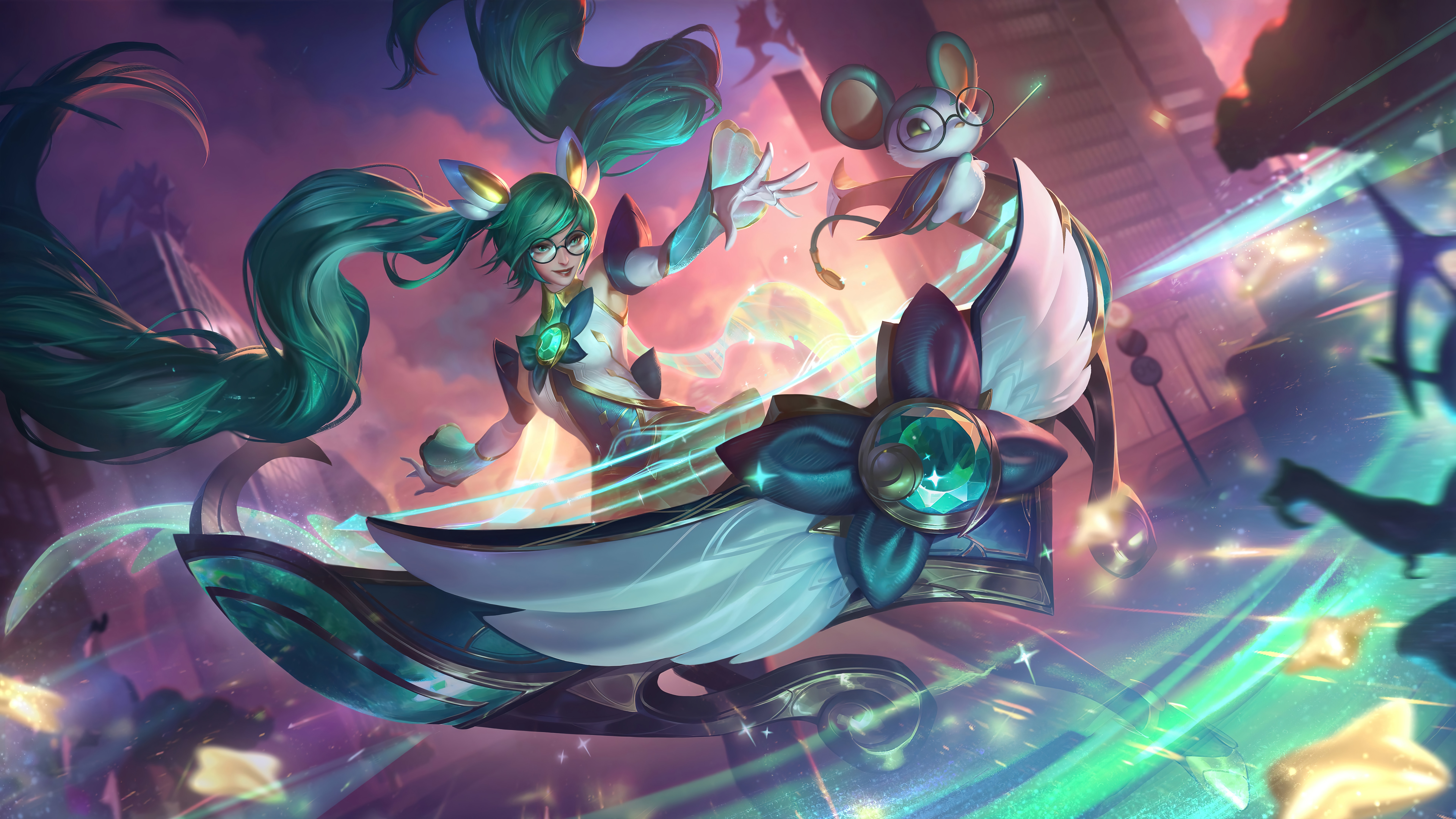 Star Nemesis Sona and Gnar in League of Legends HD Wallpaper