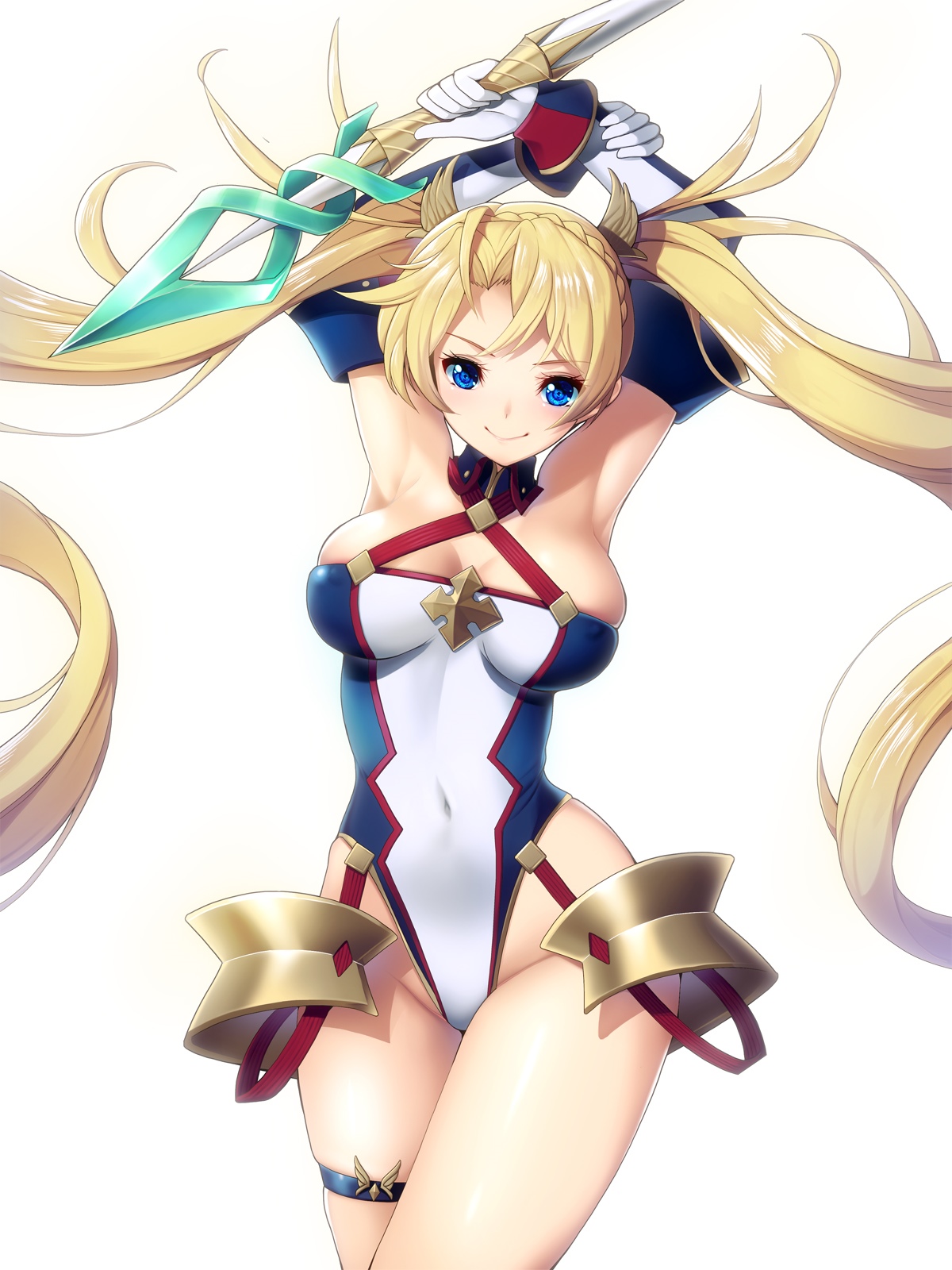 Bradamante from Fate/Grand Order holding a spear HD Phone Wallpaper