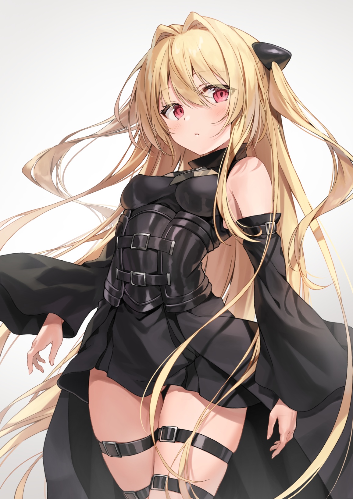 Golden Darkness from To Love-ru in a black dress HD Phone Wallpaper