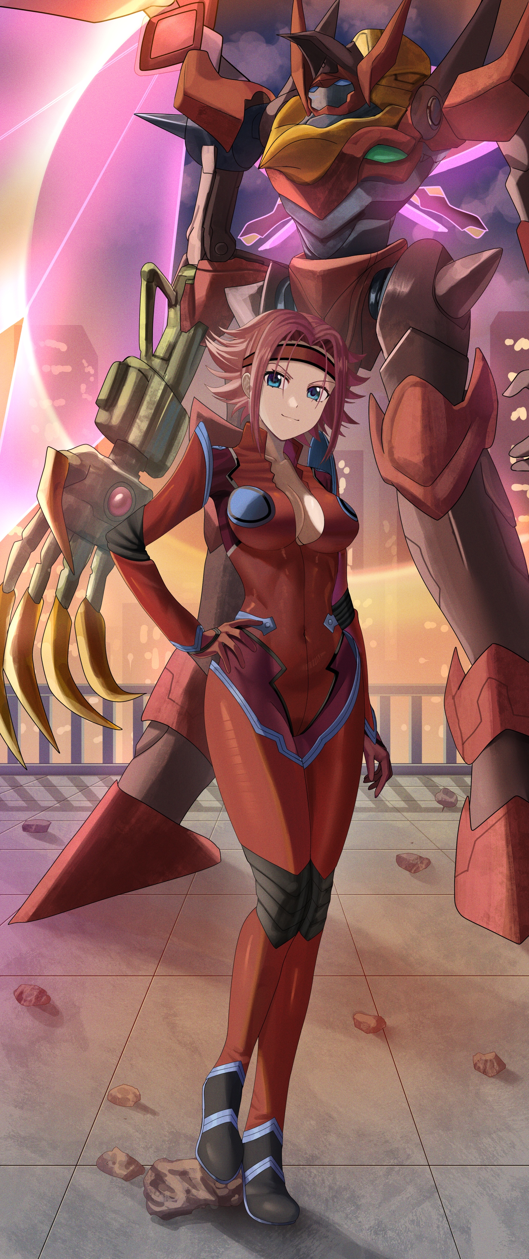 Kallen Stadtfeld and Guren S.E.I.T.E.N. Eight Elements mech HD Phone Wallpaper