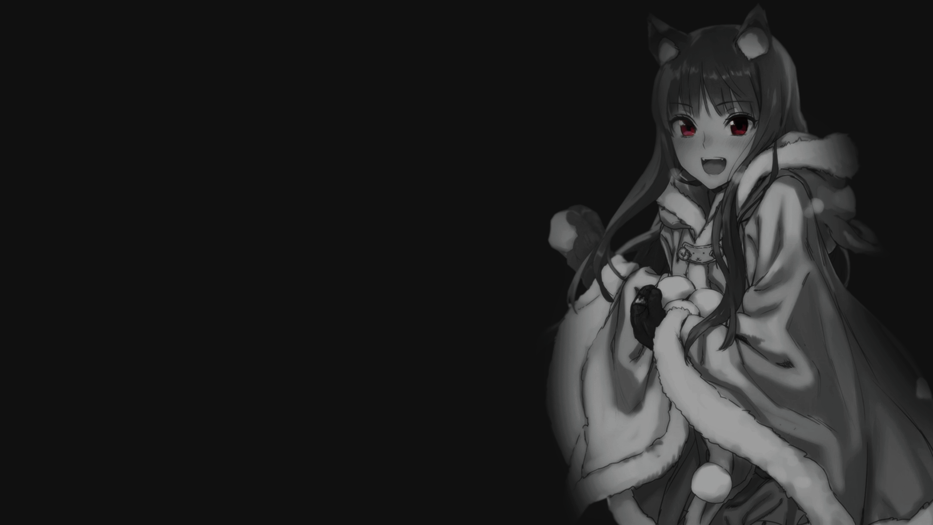 Holo from Spice and Wolf with red eyes HD Wallpaper