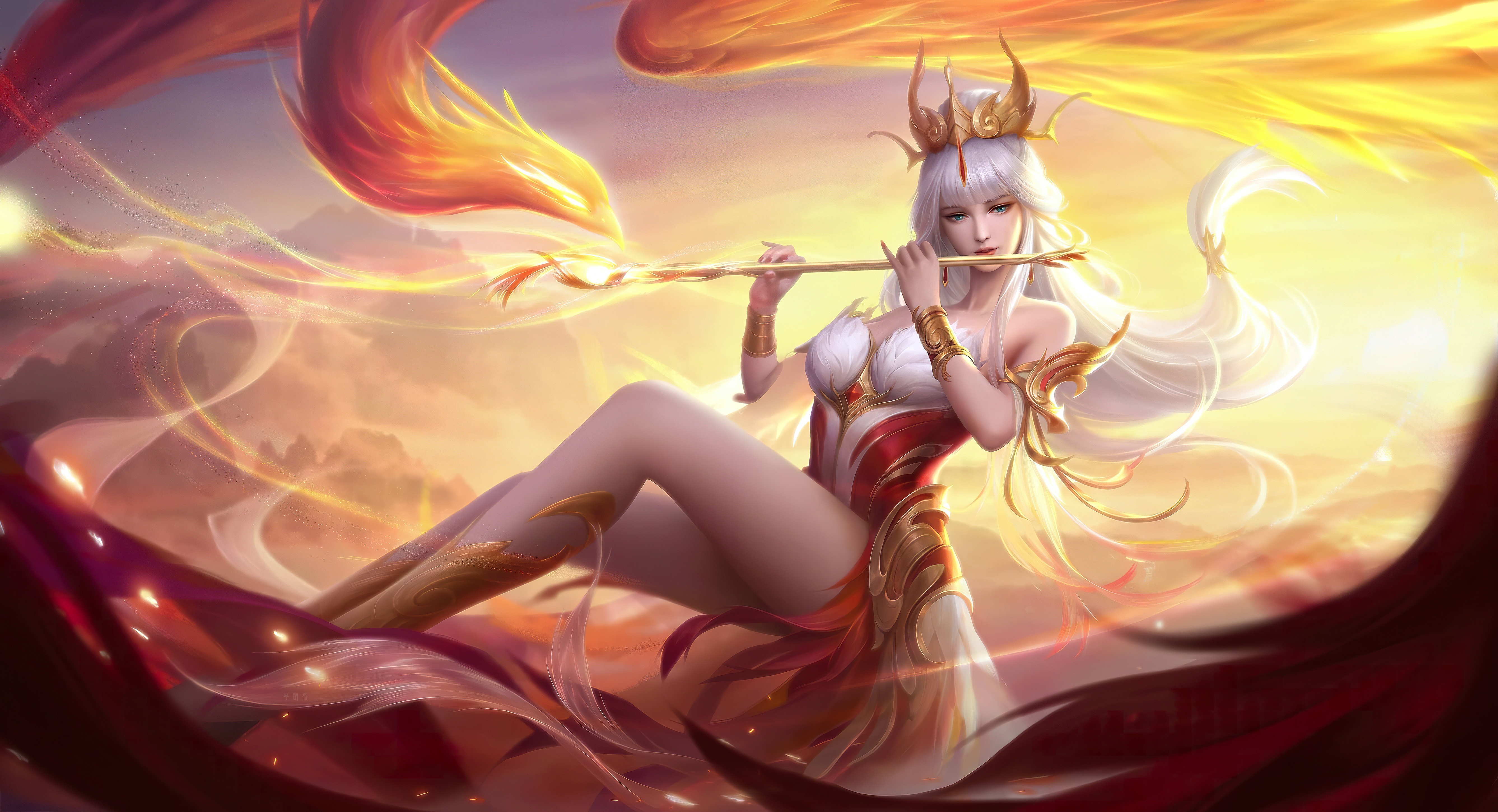 4K Honor of Kings: Woman Playing Flute HD Wallpaper