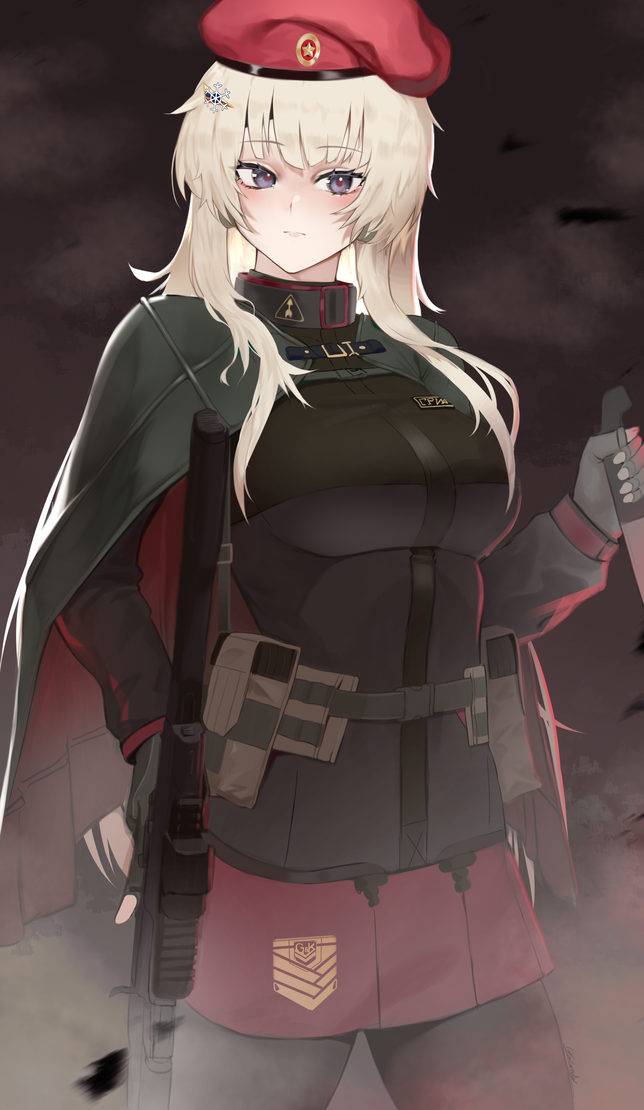 AK-74M from Girls' Frontline with a rifle HD Phone Wallpaper