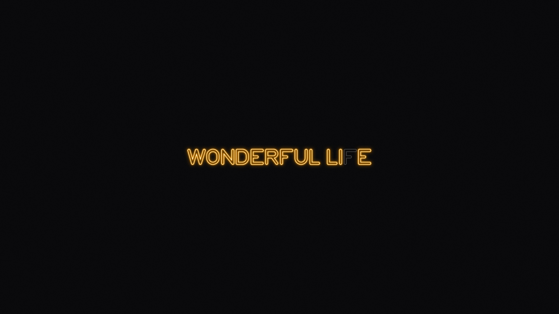 Wonderful Life neon sign HD Wallpaper