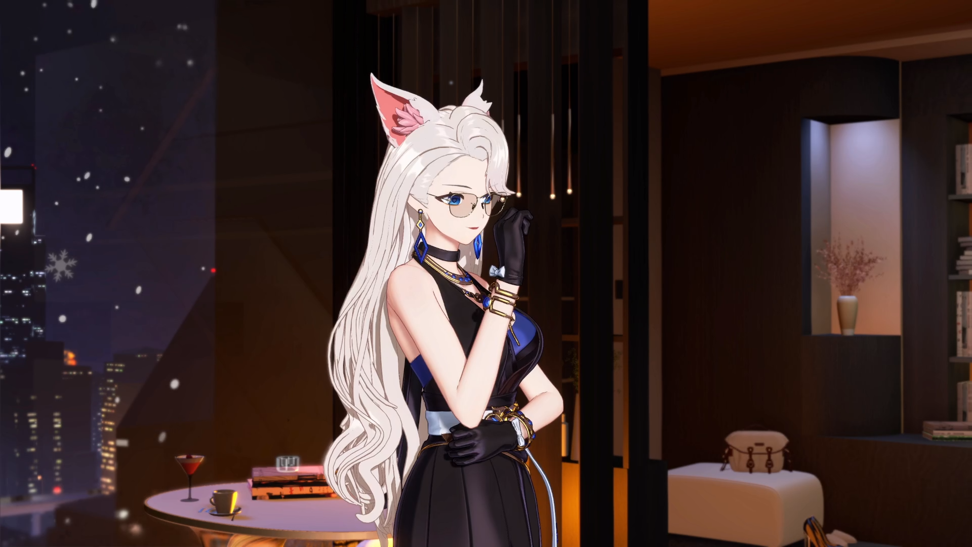 Eileen from A-SOUL with fox ears and glasses HD Wallpaper