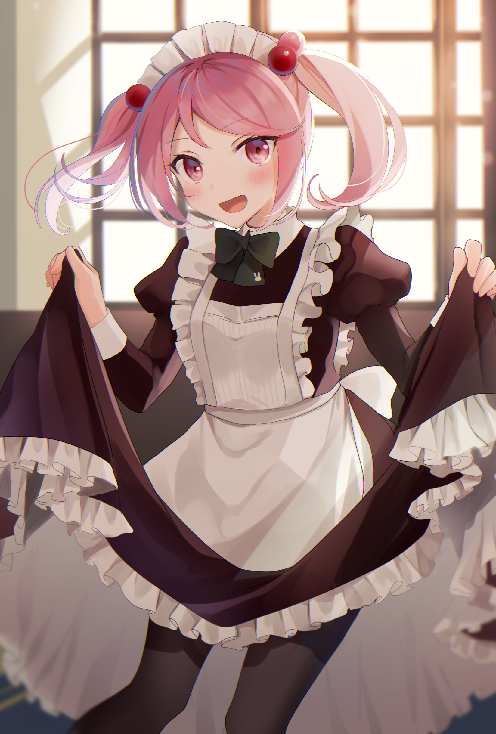 Sazanami from Kantai Collection in a maid outfit HD Phone Wallpaper