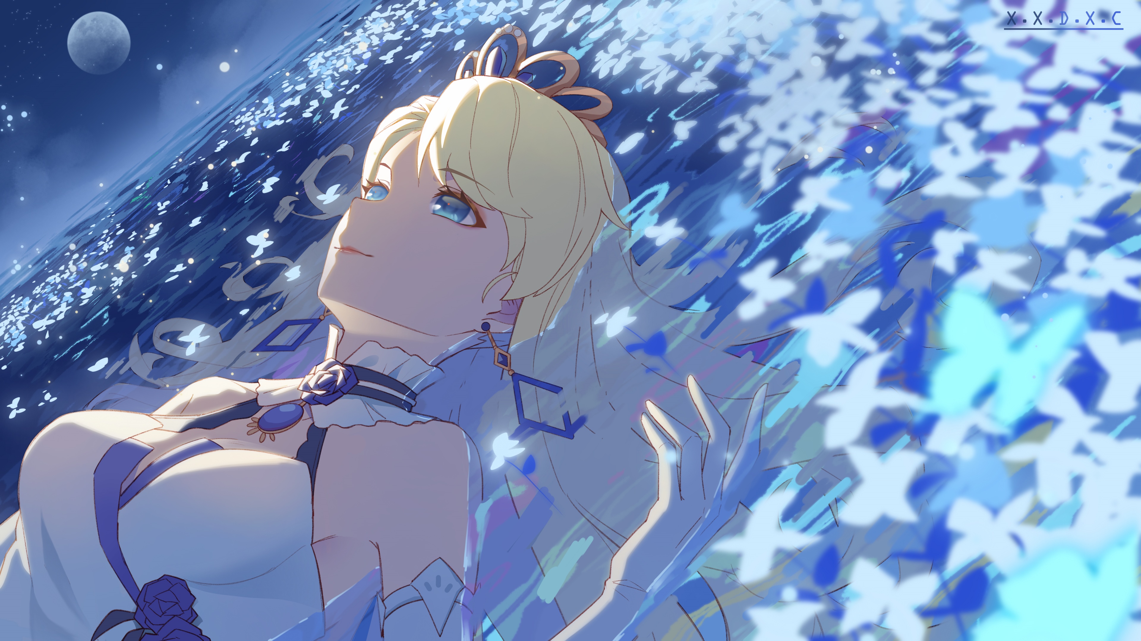 4K A-SOUL girl with blonde hair and blue eyes HD Wallpaper
