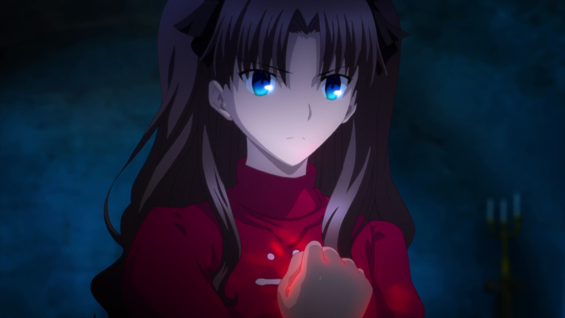 Rin Tohsaka in Fate/Stay Night: Unlimited Blade Works HD Wallpaper