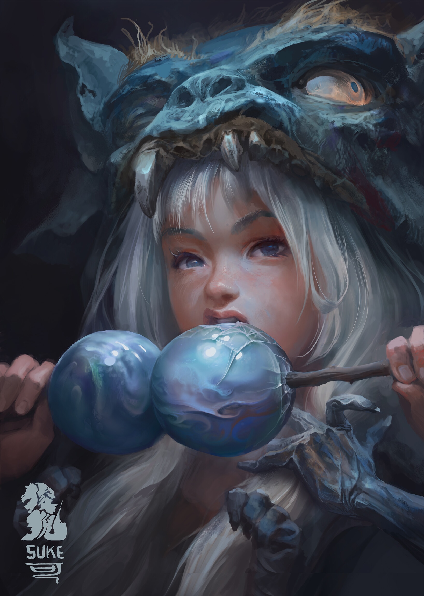 fantasy girl, Suke, Sugar coated haws, fantasy art HD Phone Wallpaper ...