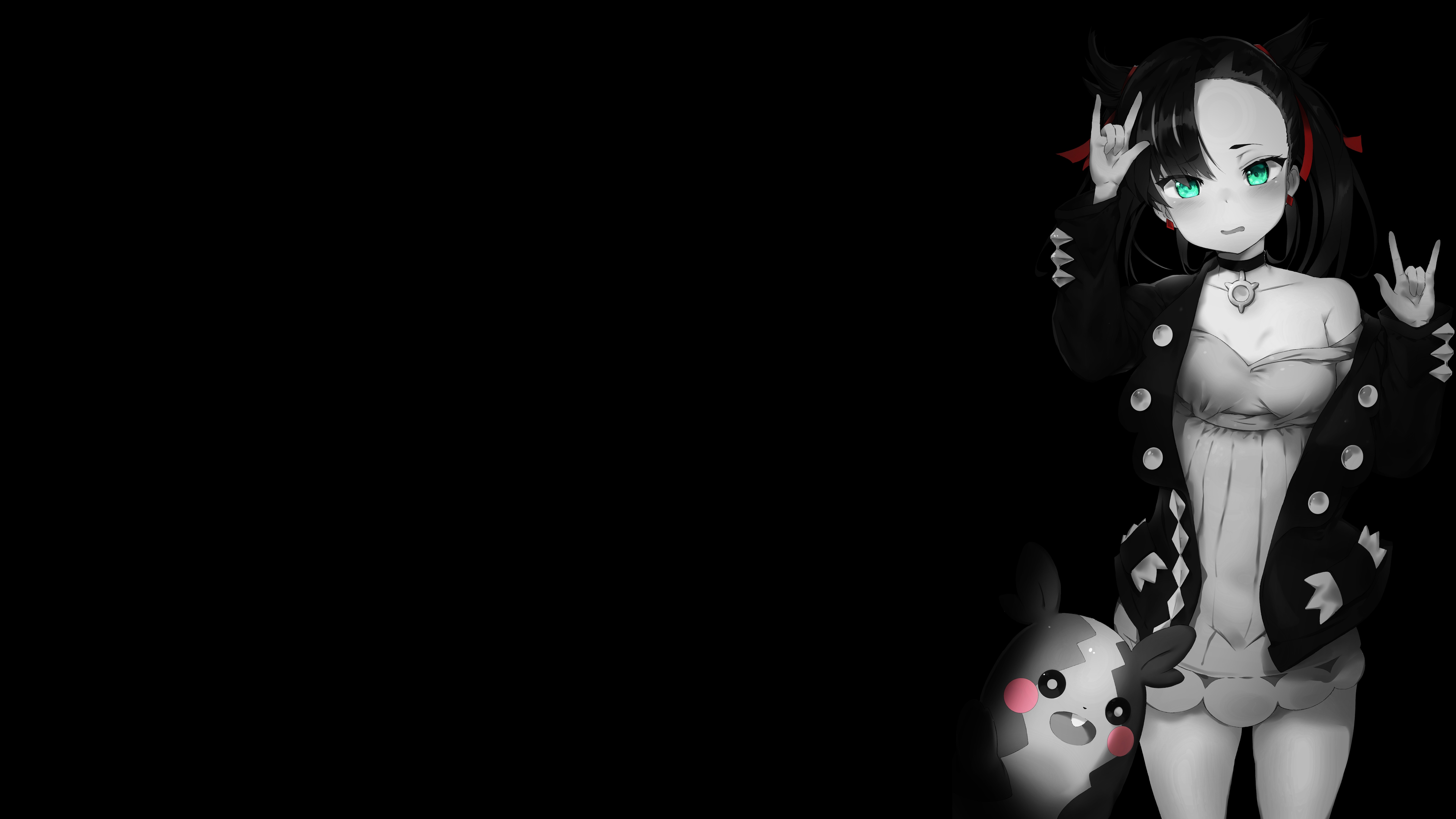 4K Marnie and Morpeko with Selective Coloring HD Wallpaper