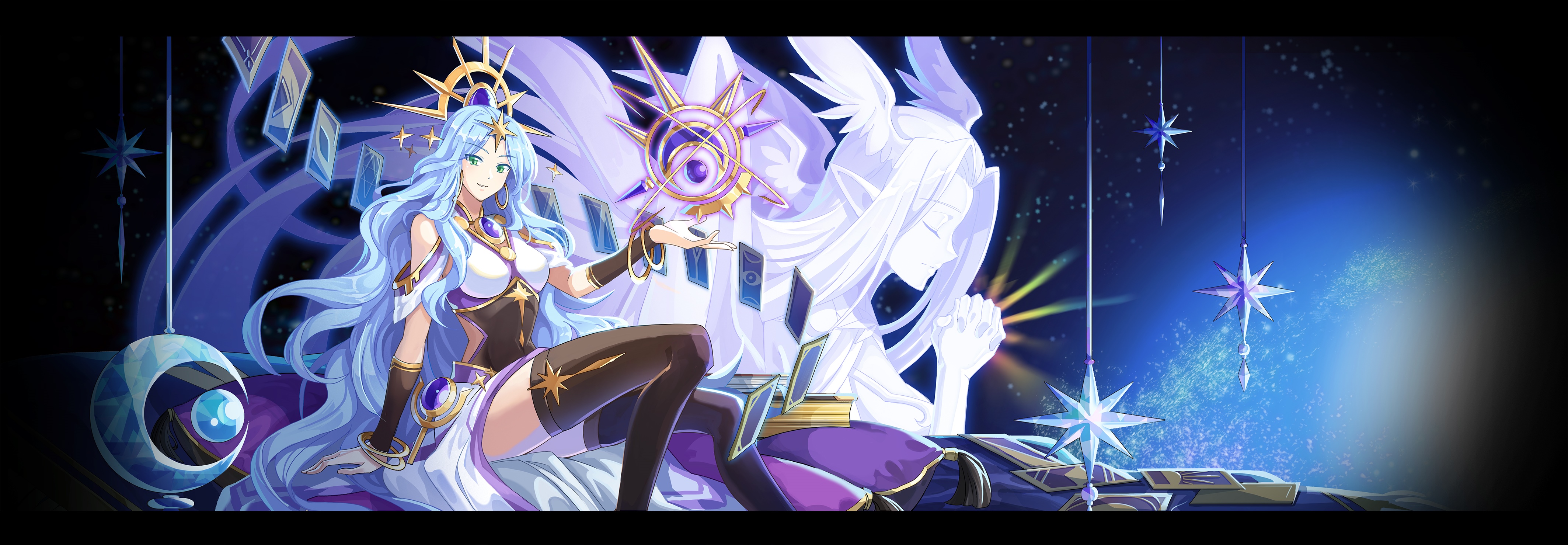 4K Ao Qi Chuan Shuo with stars and cards HD Wallpaper