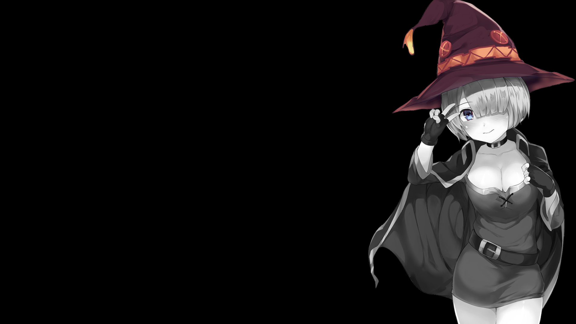 Rem from Re:Zero wearing a witch hat HD Wallpaper