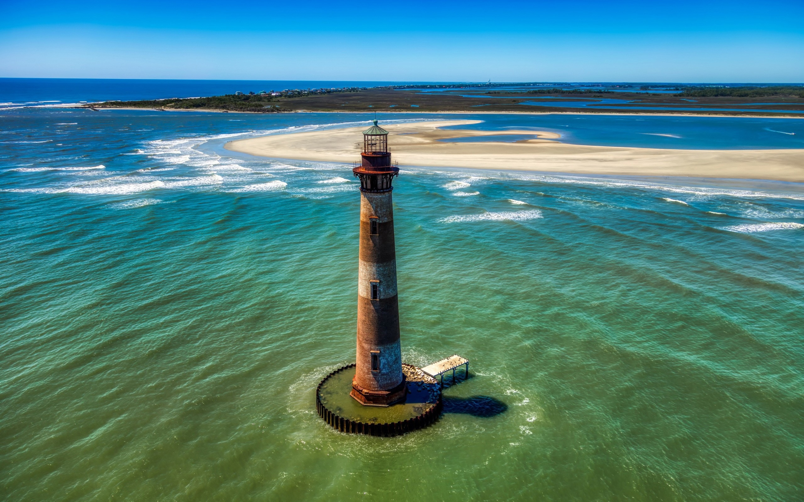 Morris Island Lighthouse in Charleston, South Carolina HD Wallpaper