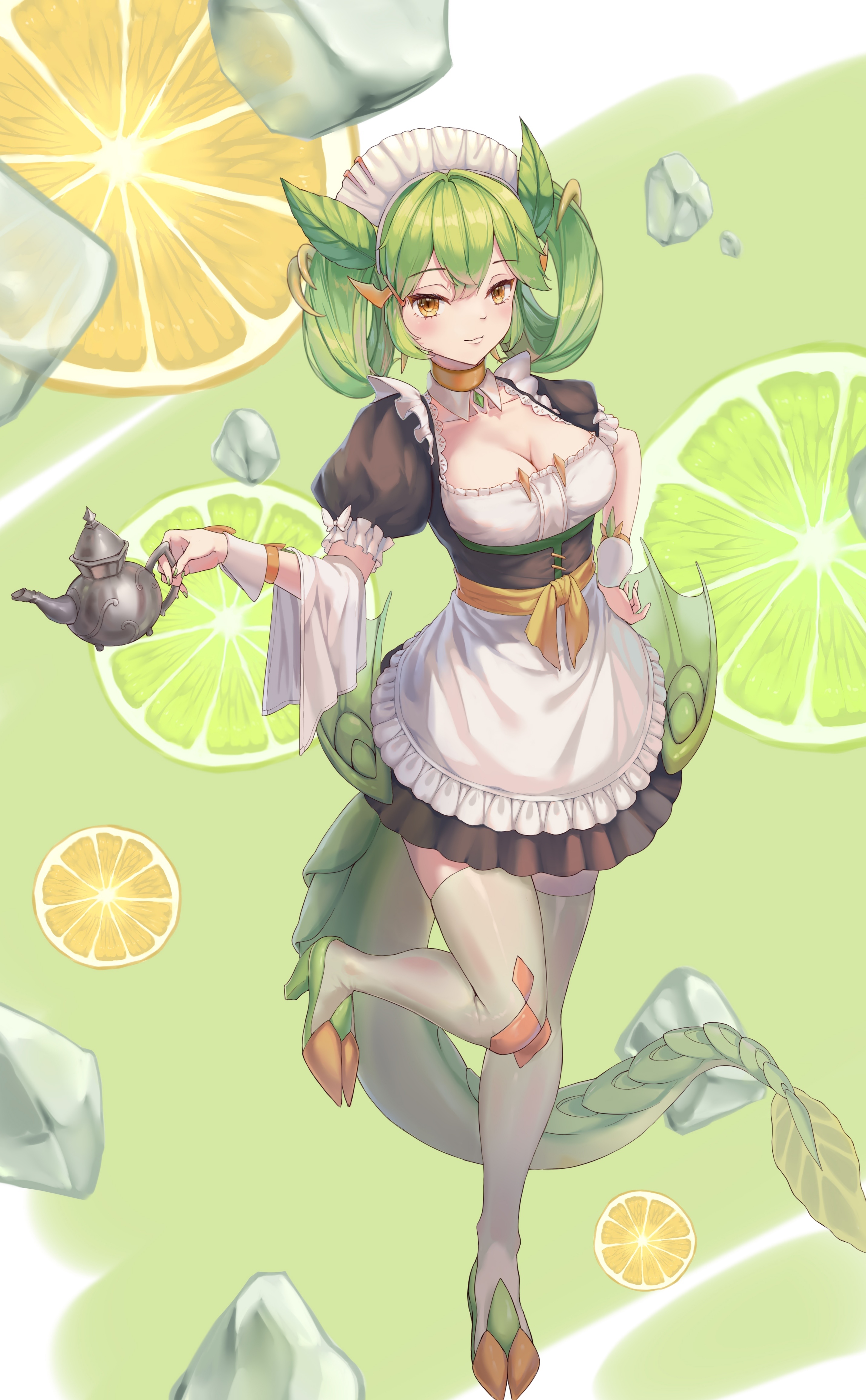 Parlor Dragonmaid from Yu-Gi-Oh! fan art HD Phone Wallpaper