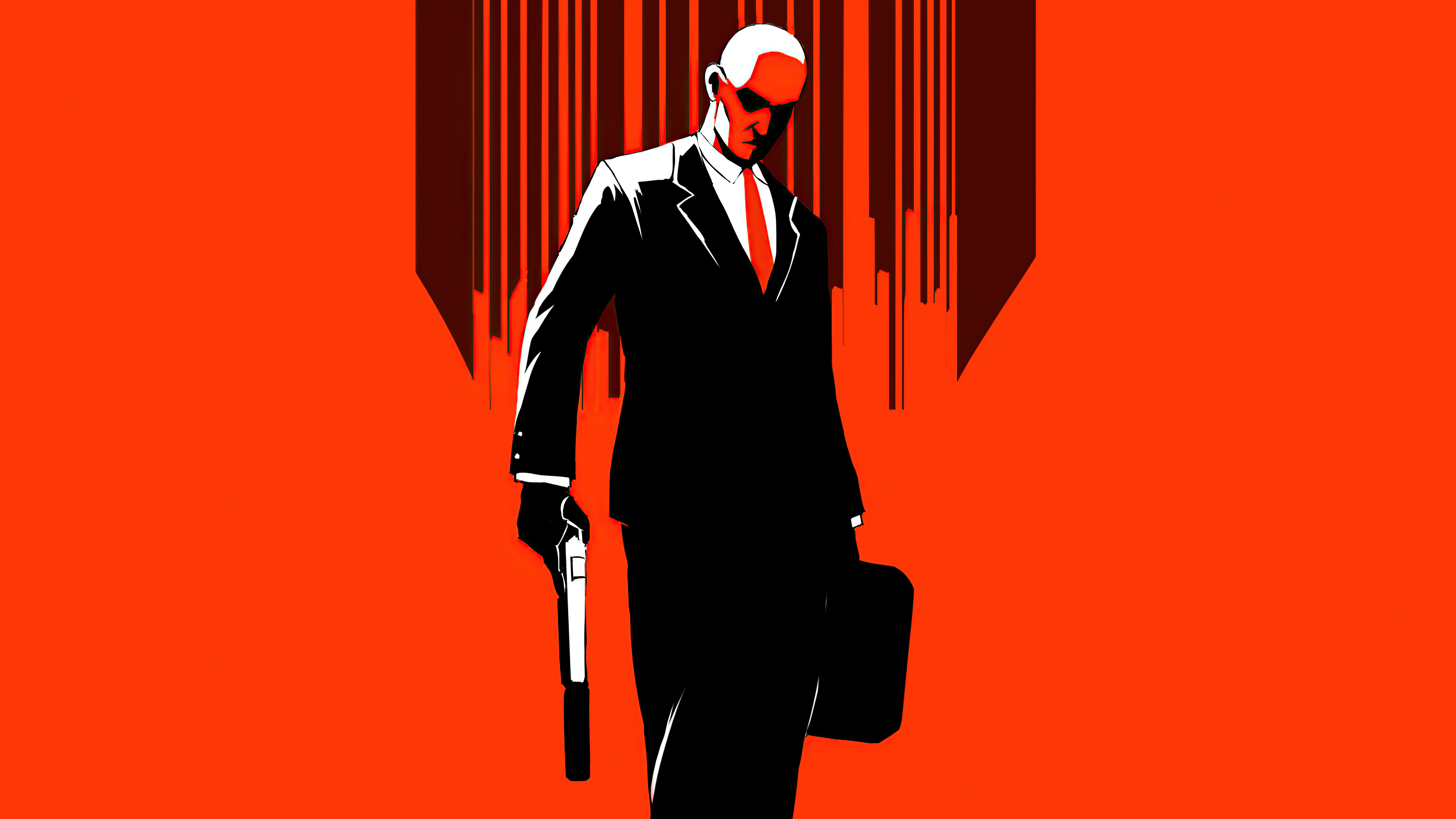Hitman 4K Minimalist Art HD Wallpaper