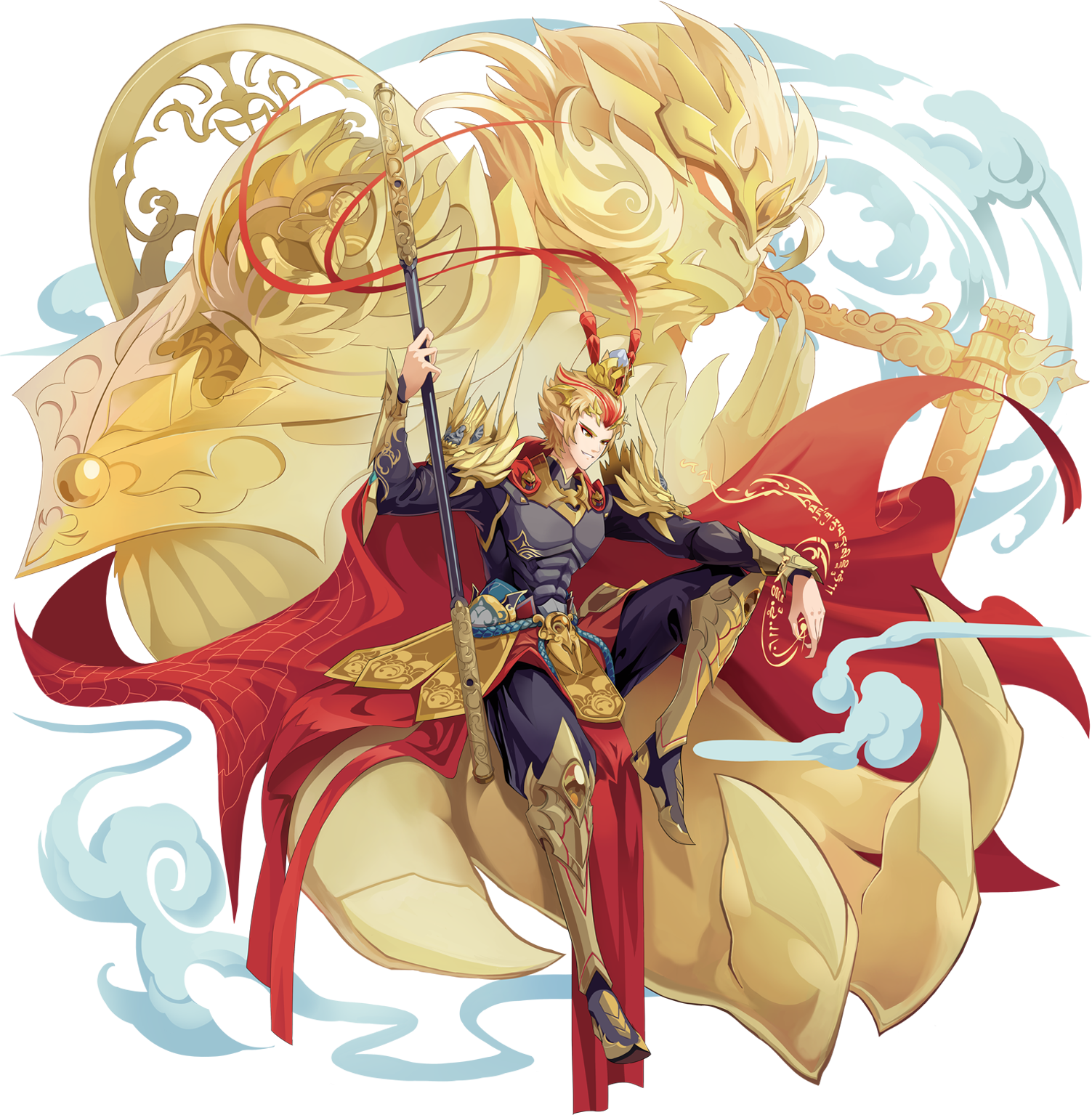 Sun Wukong with Golden Dragon Aura HD Wallpaper