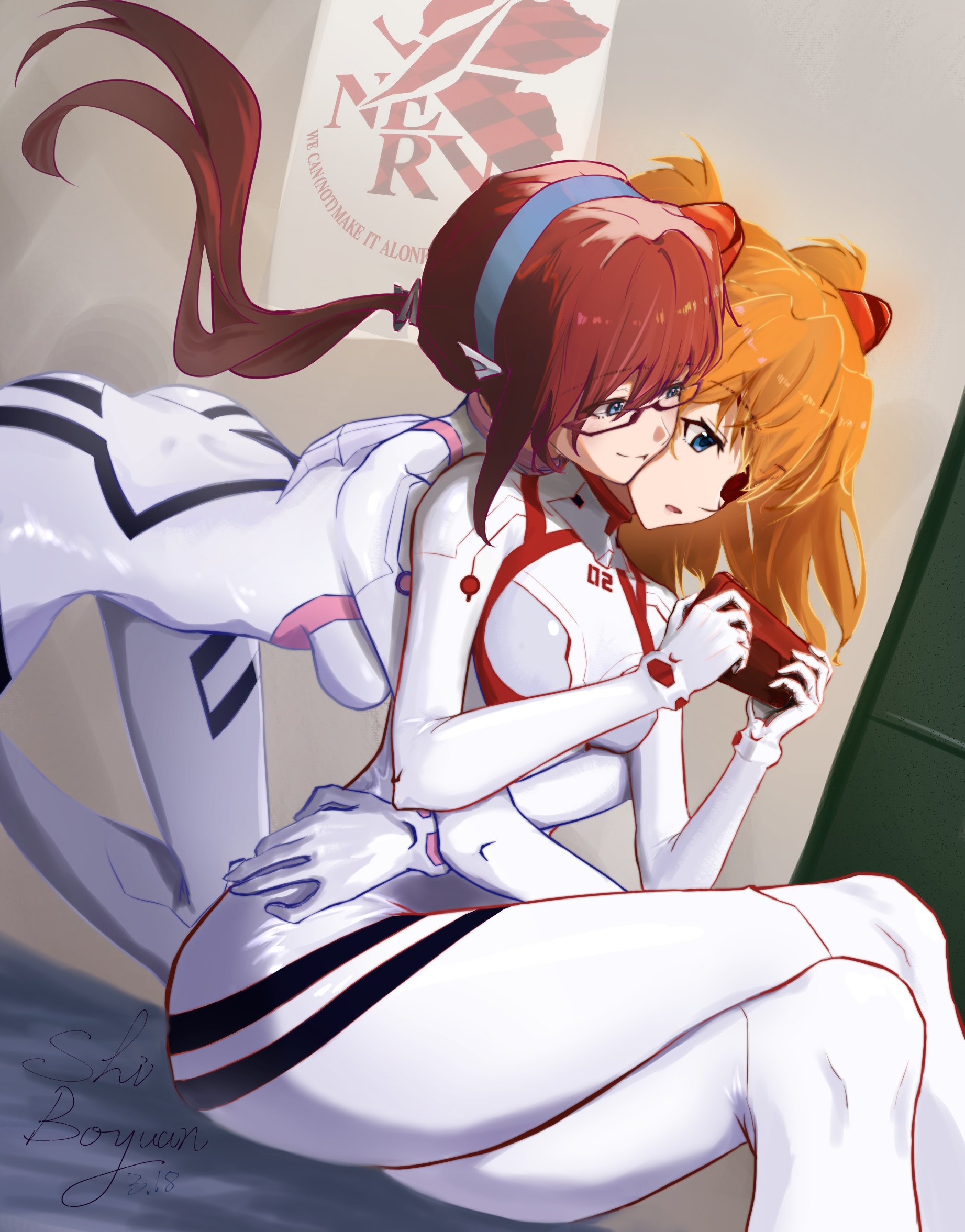 Asuka Langley Soryu and Mari Makinami Illustrious HD Phone Wallpaper