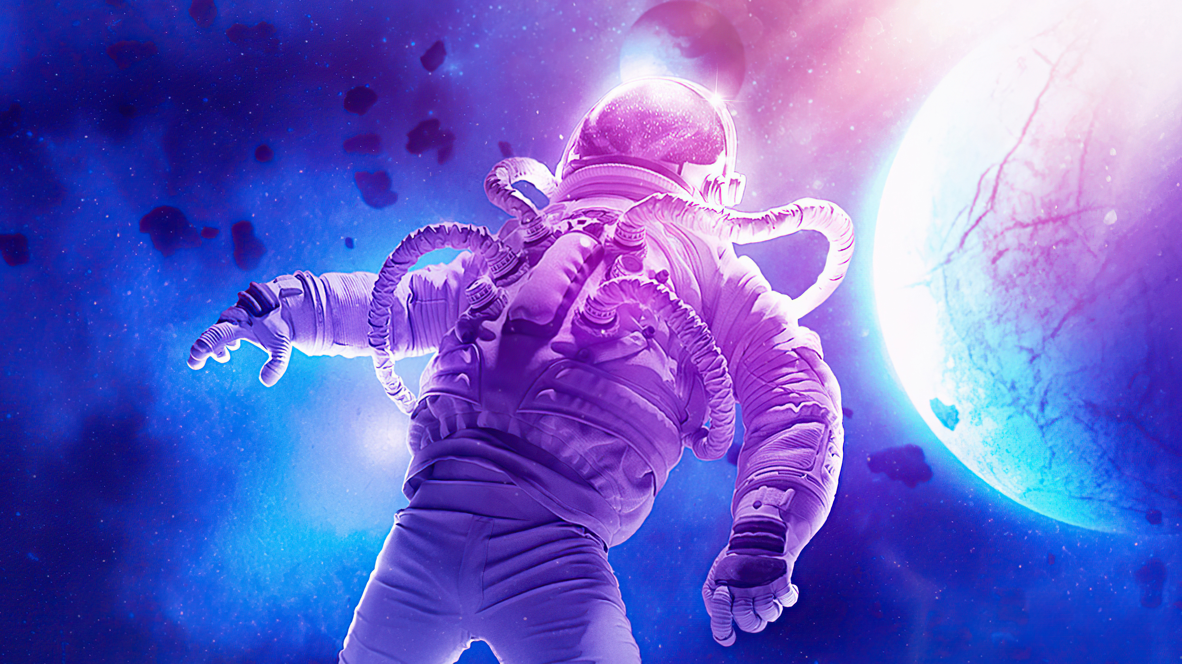 Sci Fi Astronaut in Space 4K HD Wallpaper