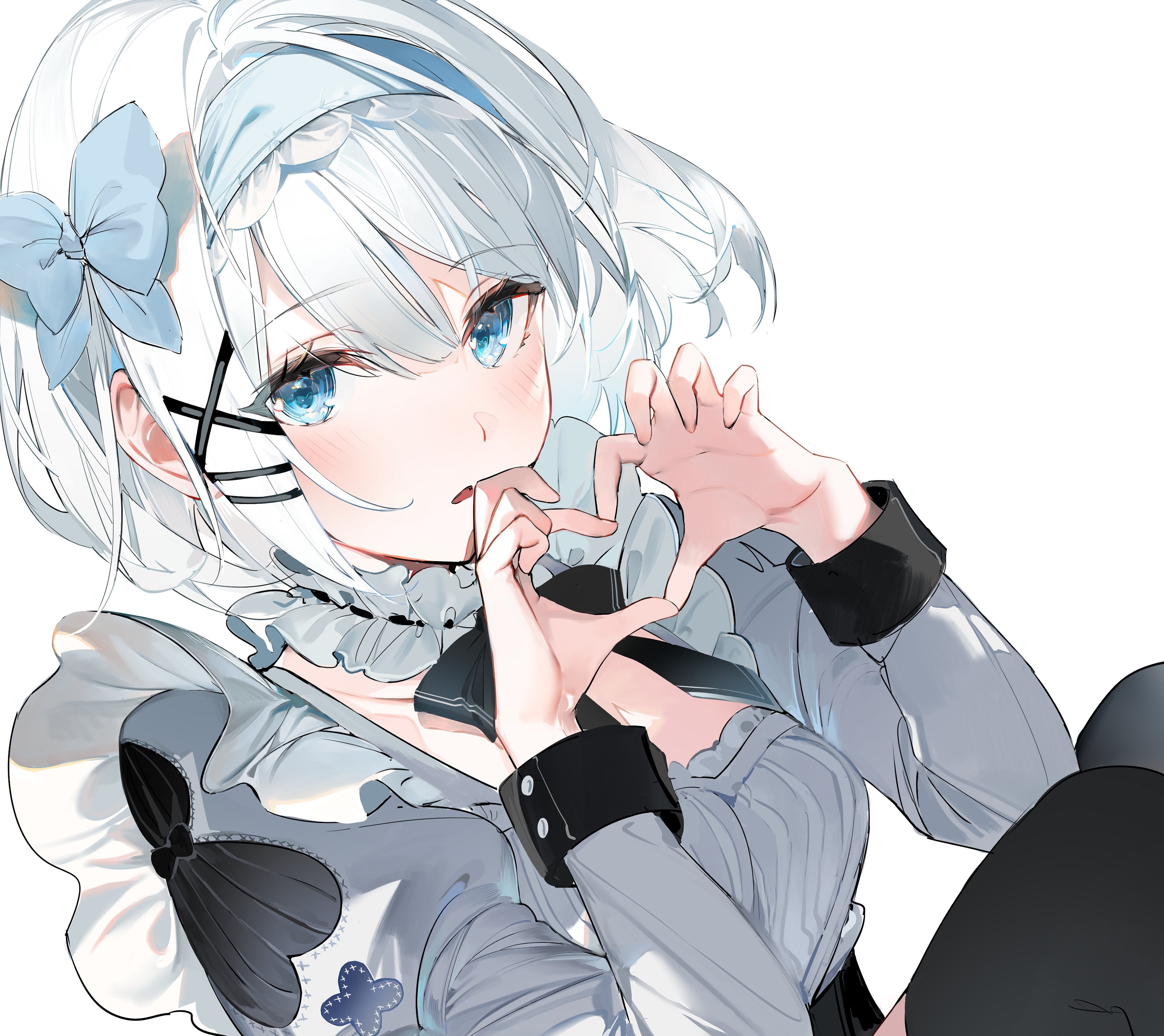 Siesta from Tantei Wa Mou Shindeiru making a heart shape HD Wallpaper