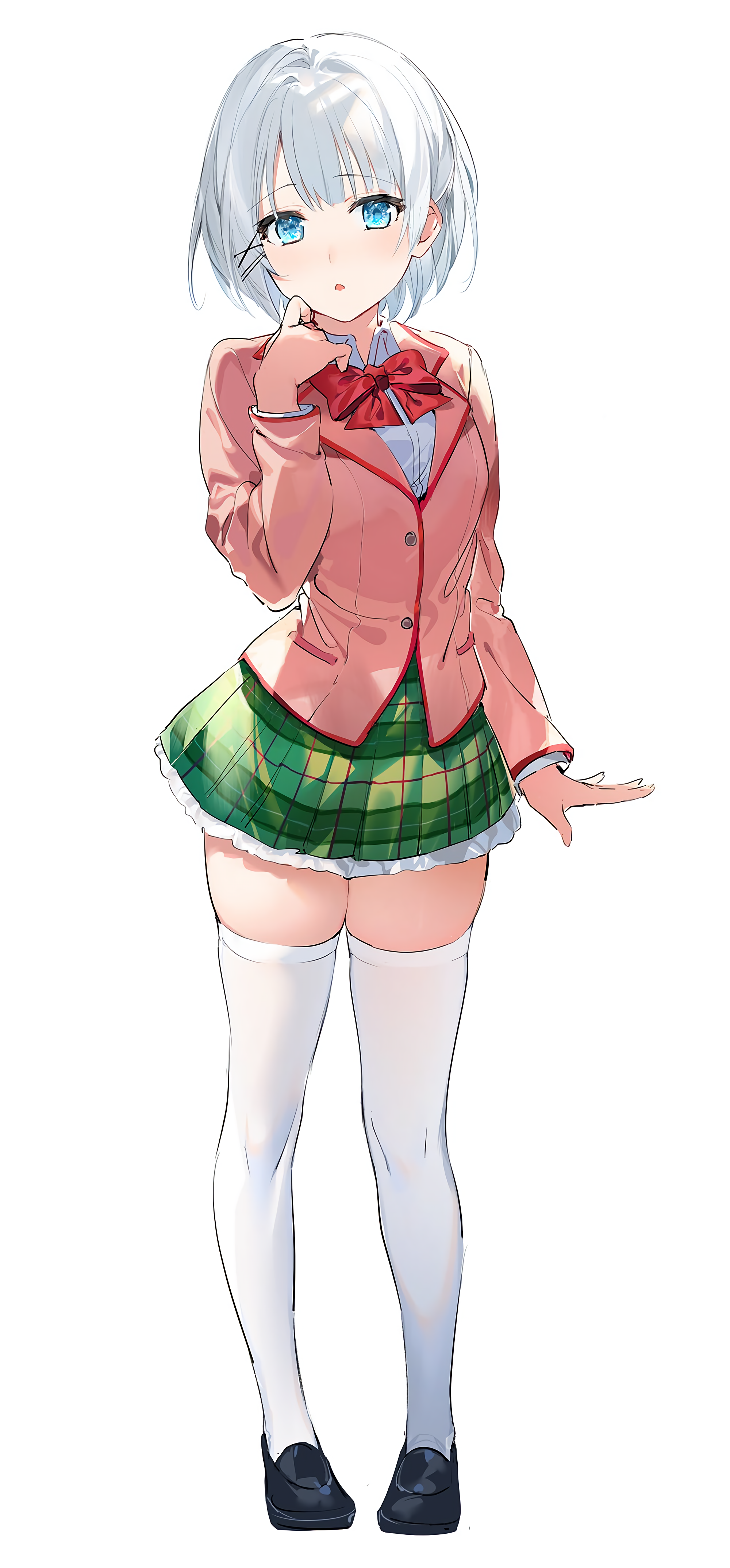 Siesta from Tantei Wa Mou Shindeiru in a school uniform HD Phone Wallpaper