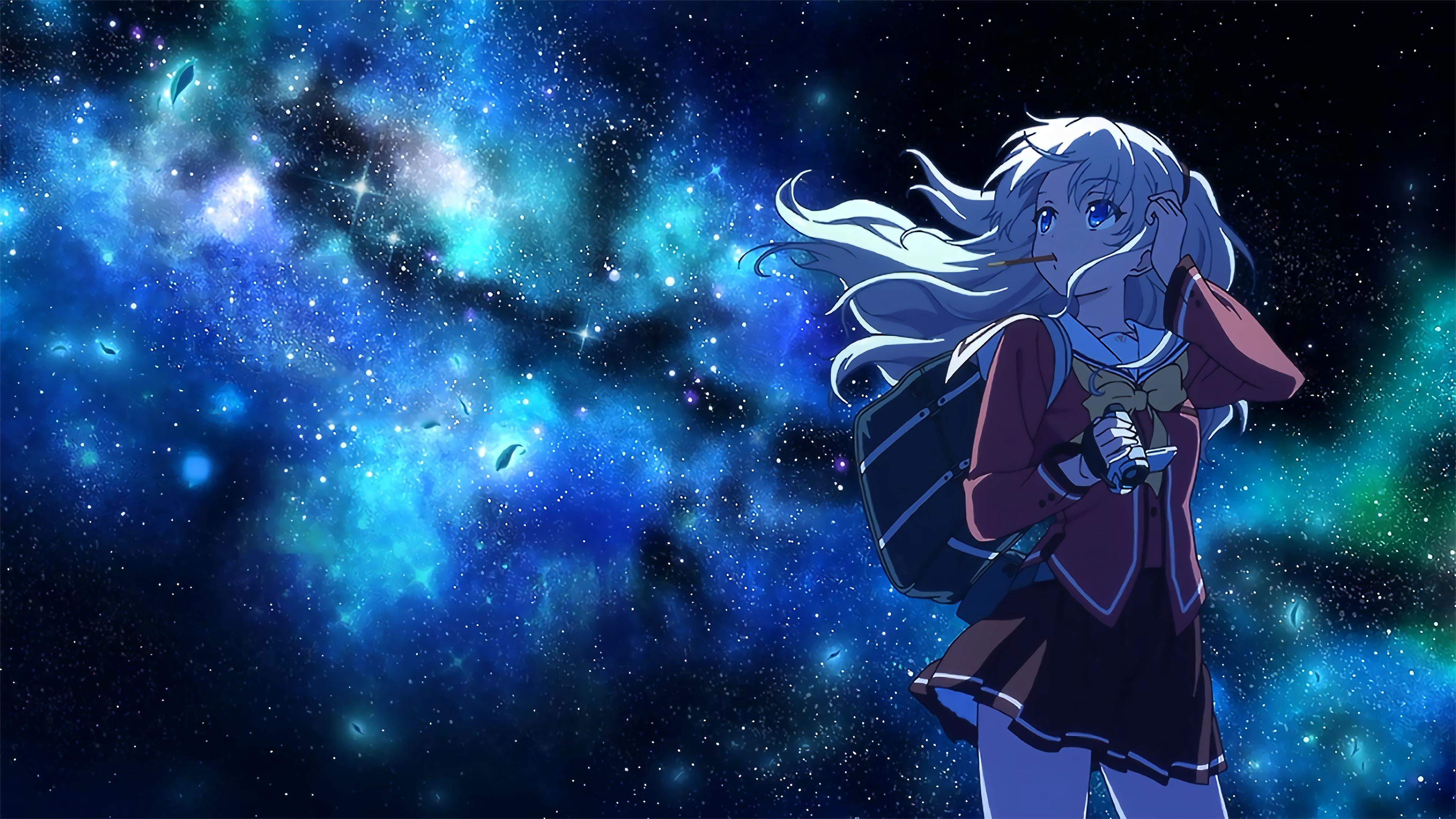4K Tomori Nao from Charlotte in the Milky Way HD Wallpaper