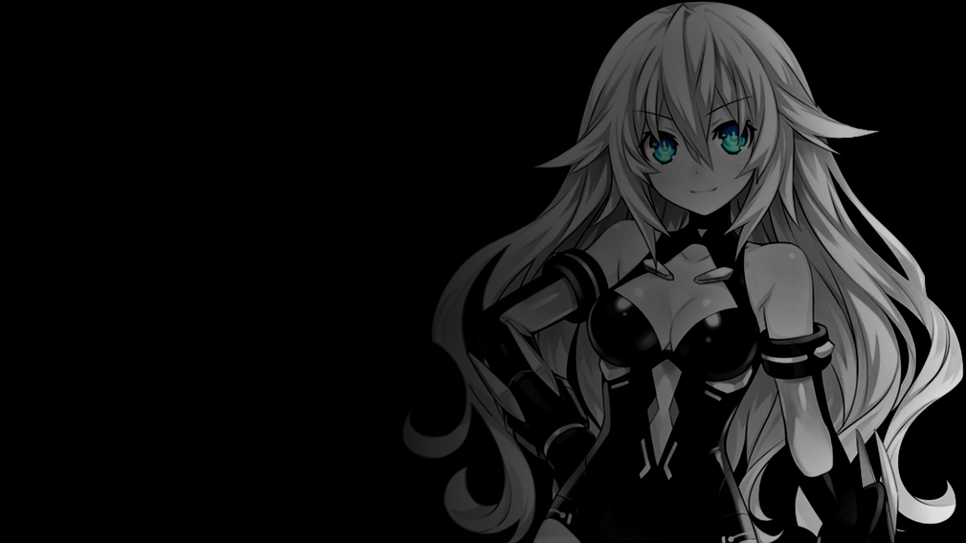 Black Heart from Hyperdimension Neptunia with selective coloring HD Wallpaper