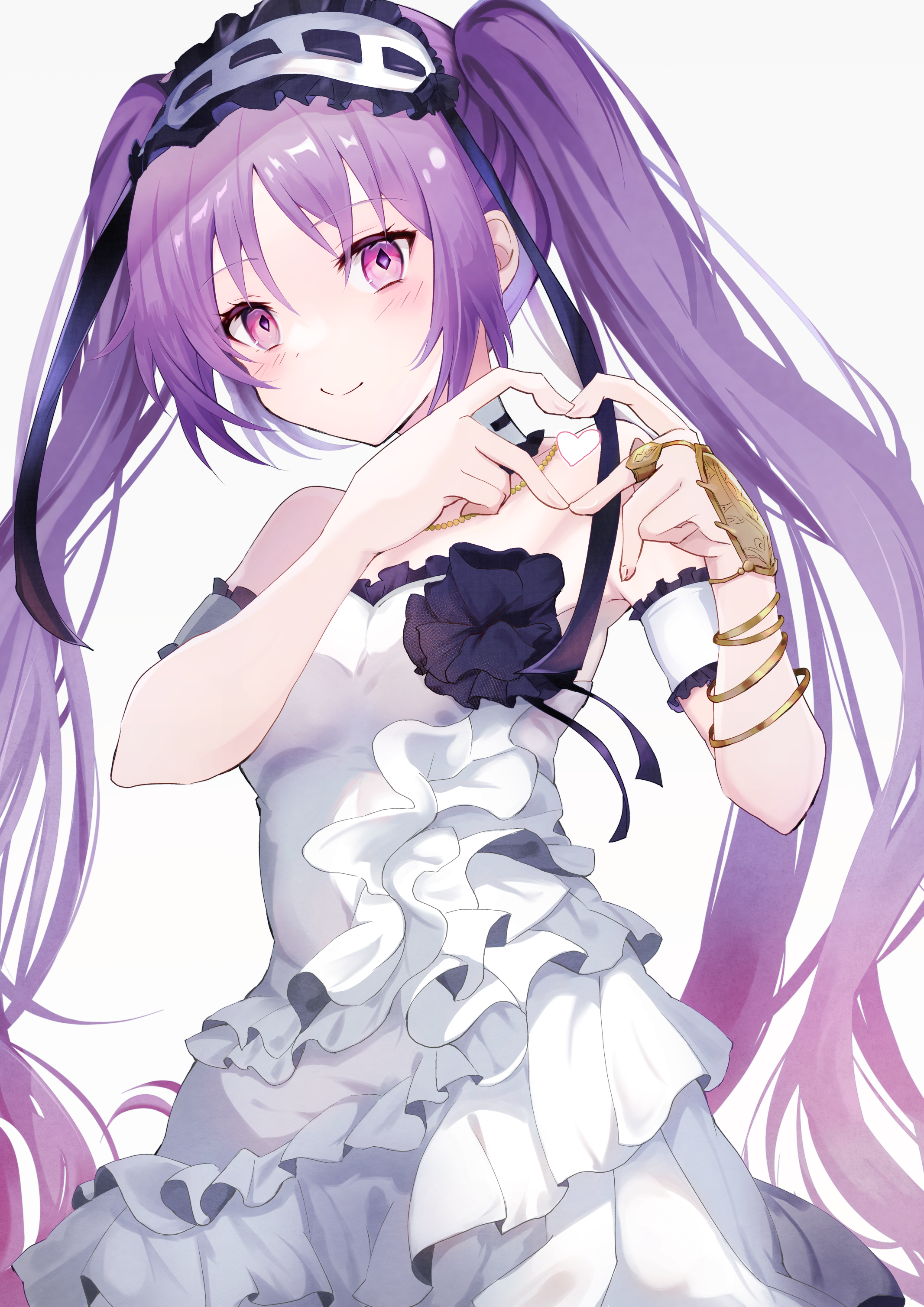 Stheno from Fate series making a heart shape HD Phone Wallpaper