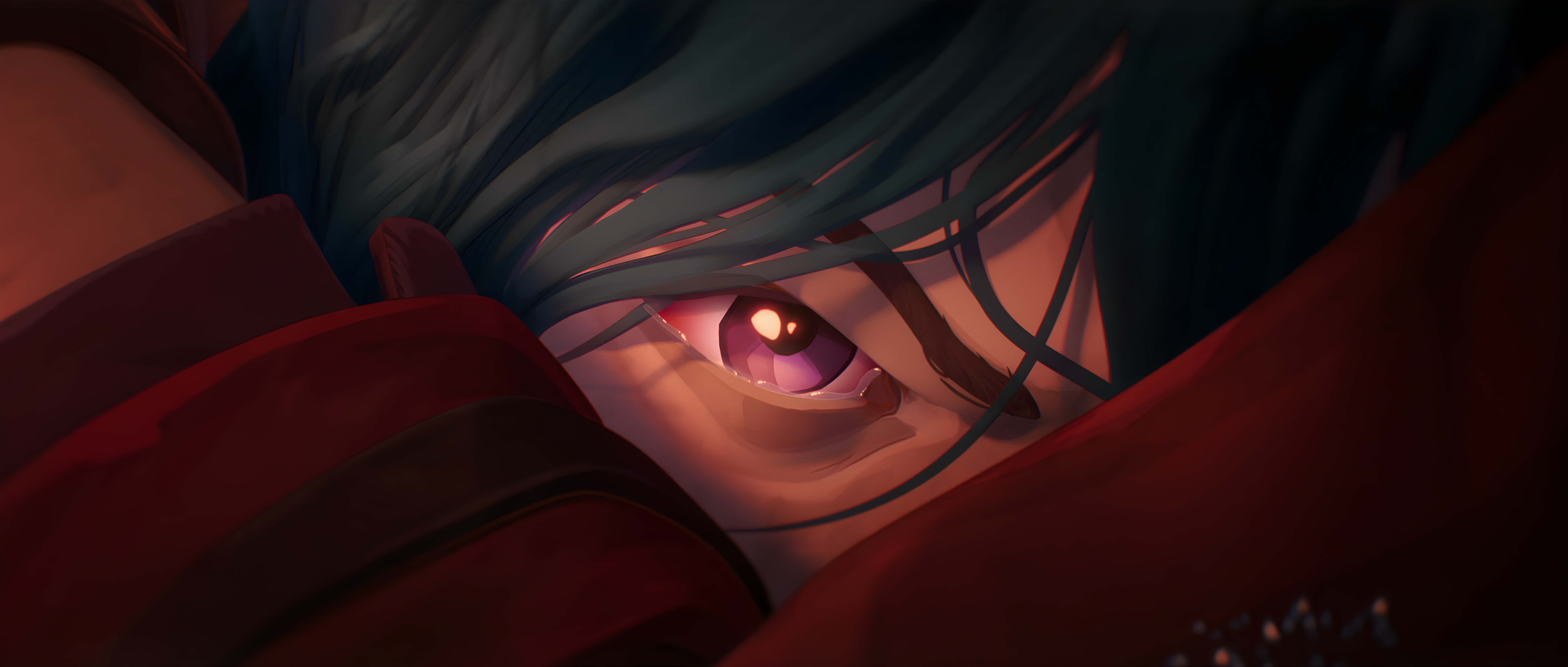Arcane Jinx Close-up Eye Shot 4K HD Wallpaper
