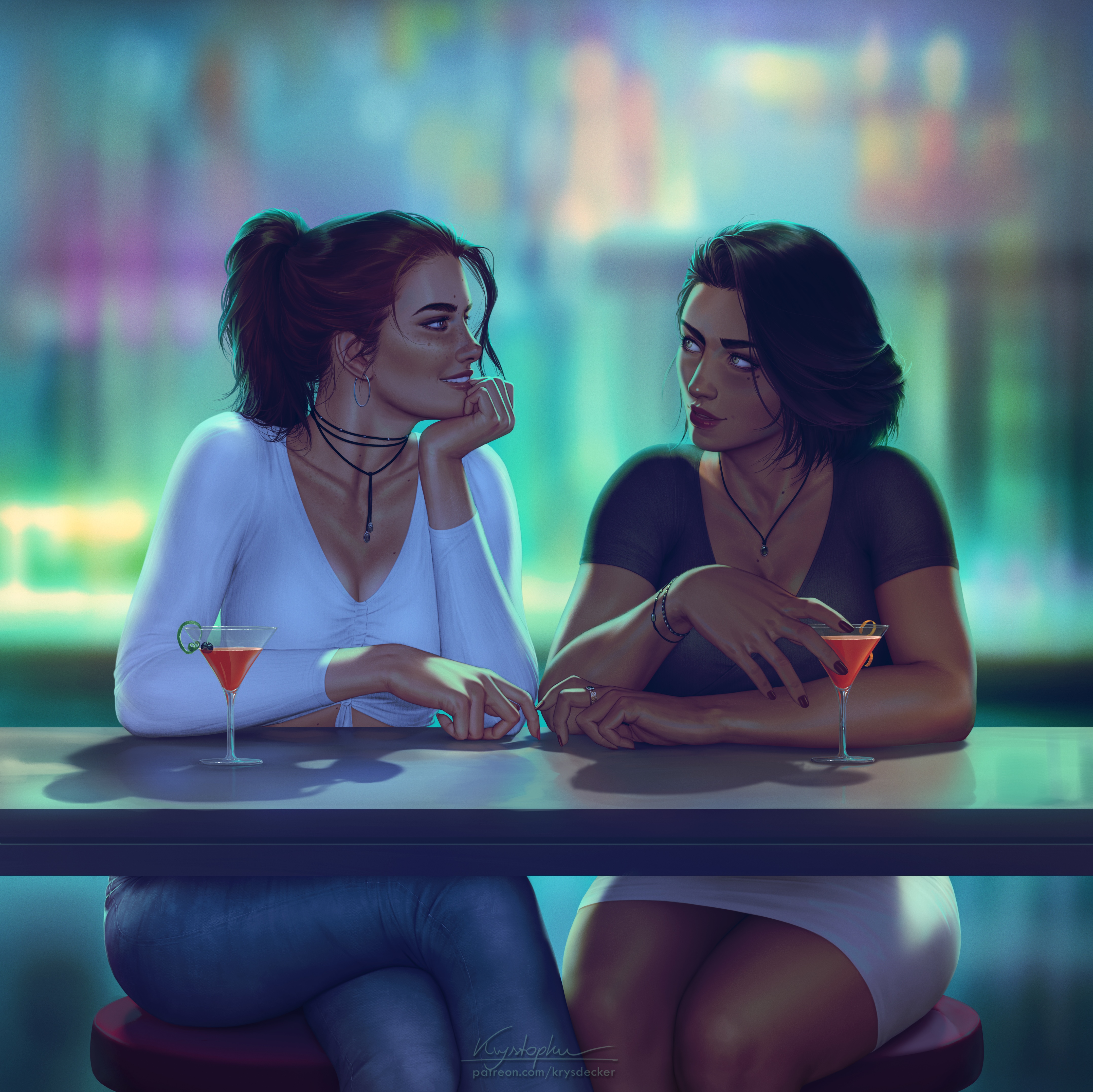 Maya and Iris by Krys Decker HD Wallpaper