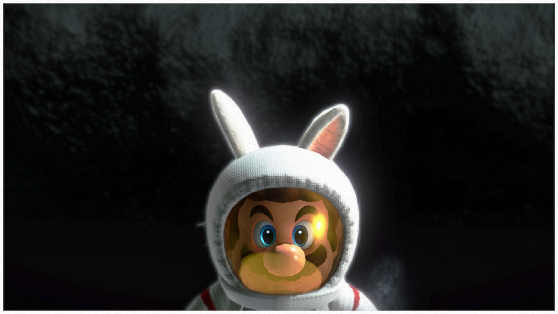 Mario in a bunny suit in space HD Wallpaper