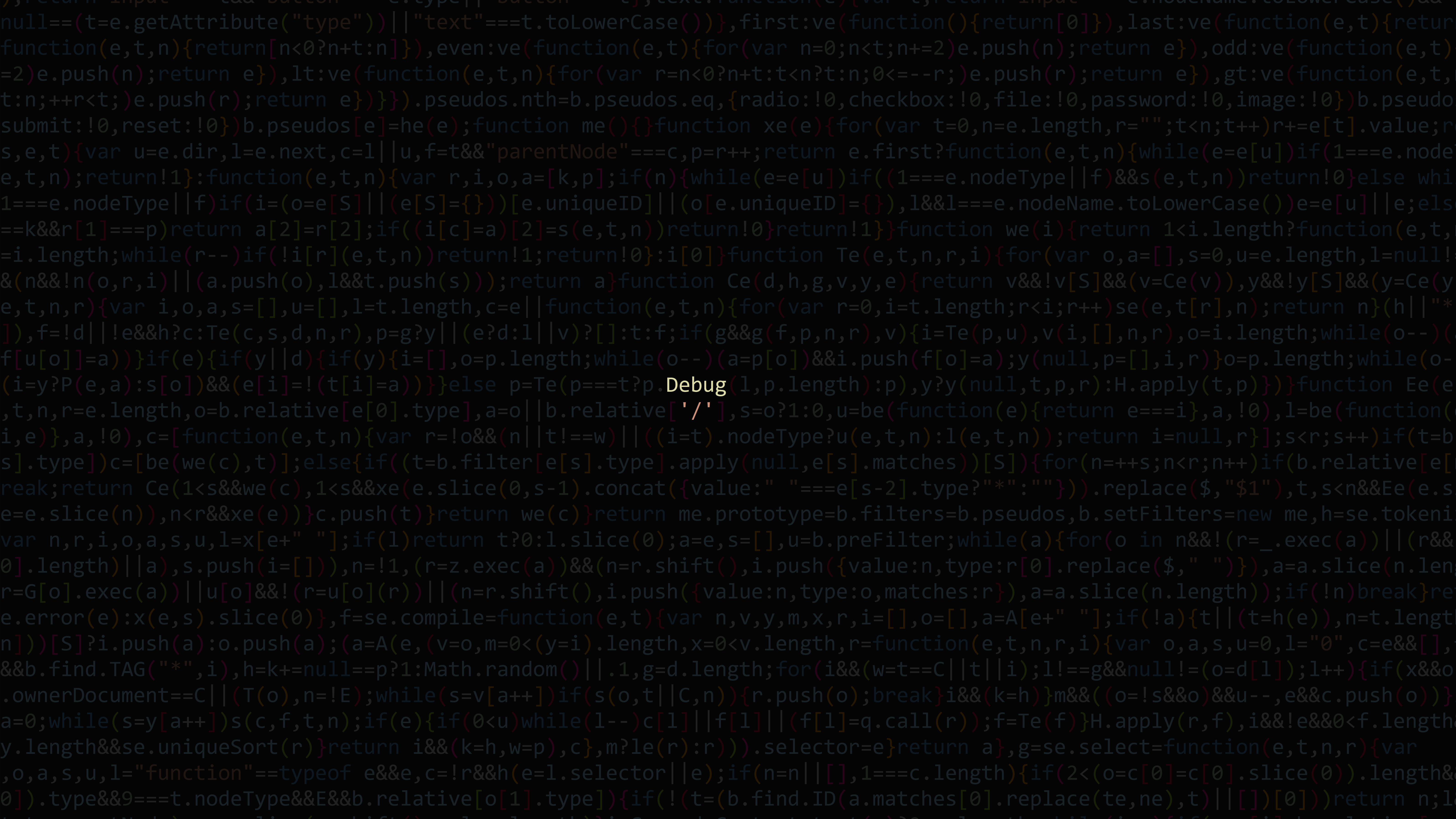 4K JavaScript code on black background HD Wallpaper