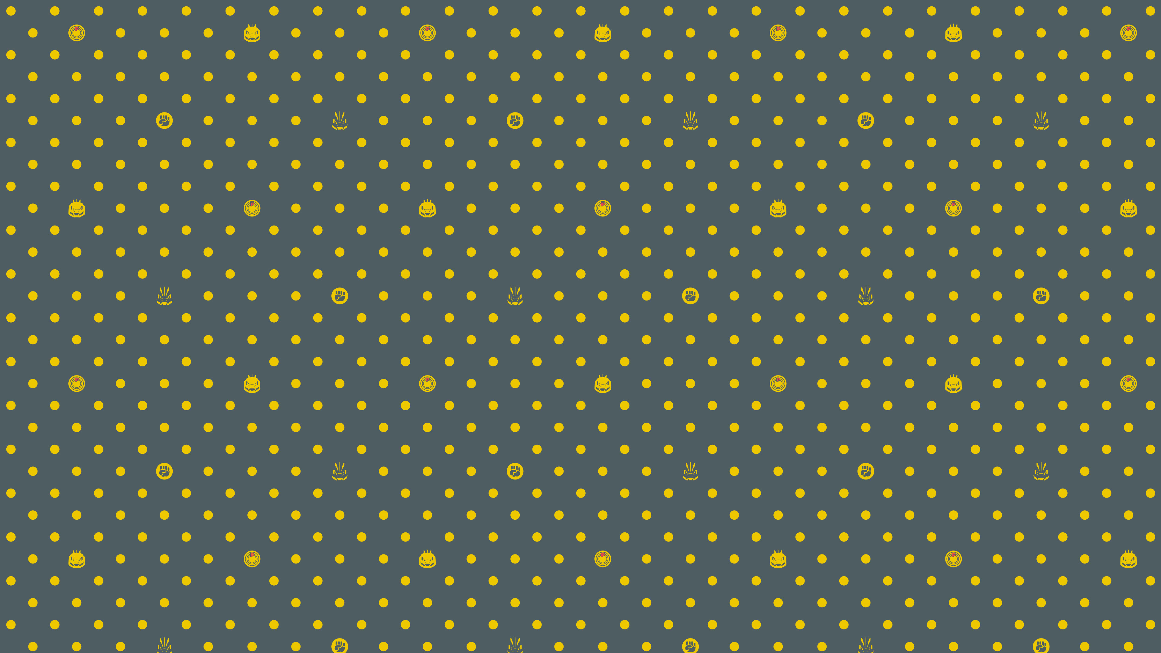 4K Pokémon Machoke Pattern with Yellow Dots HD Wallpaper