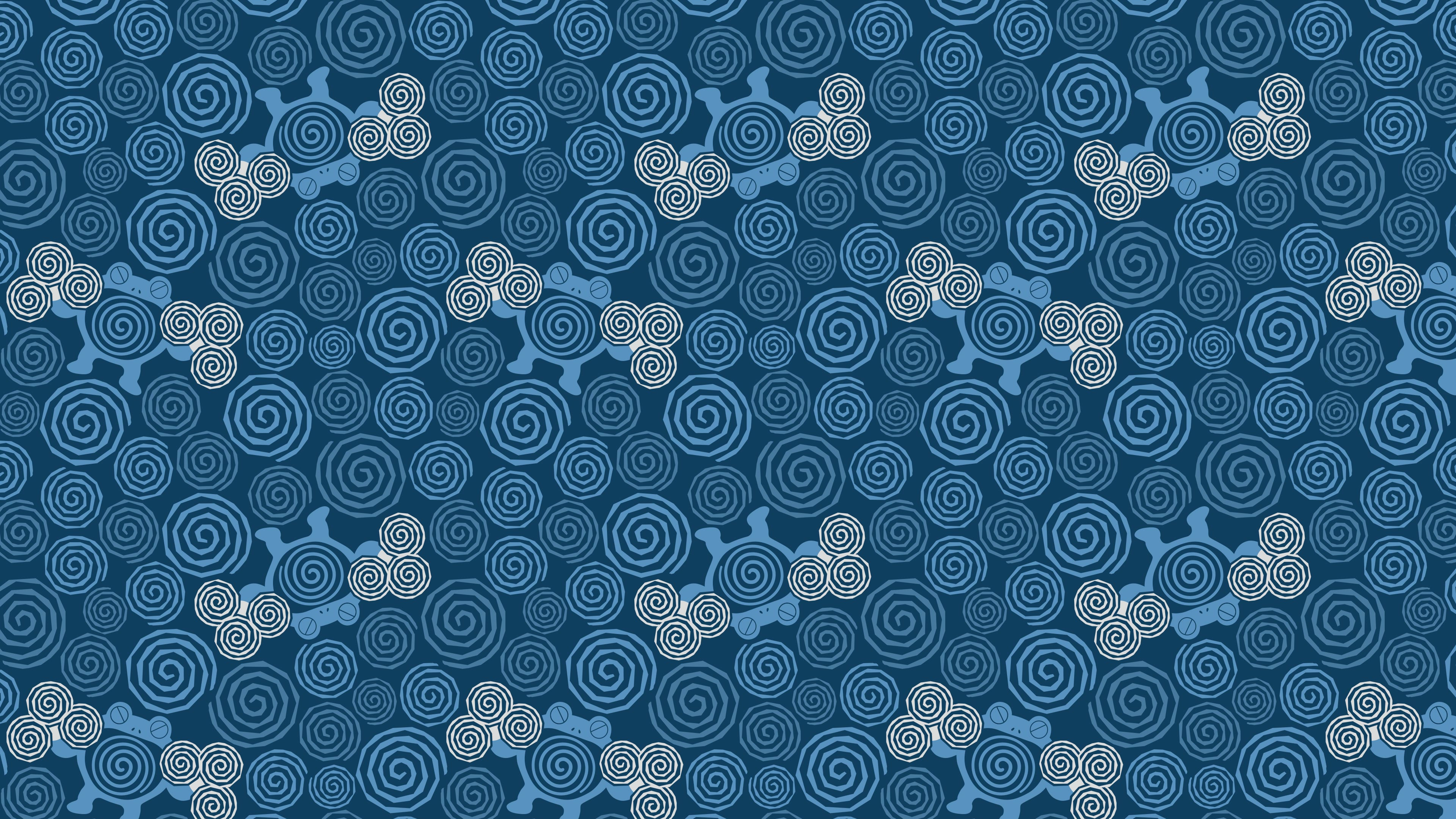 4K blue swirls pattern with Pokémon HD Wallpaper