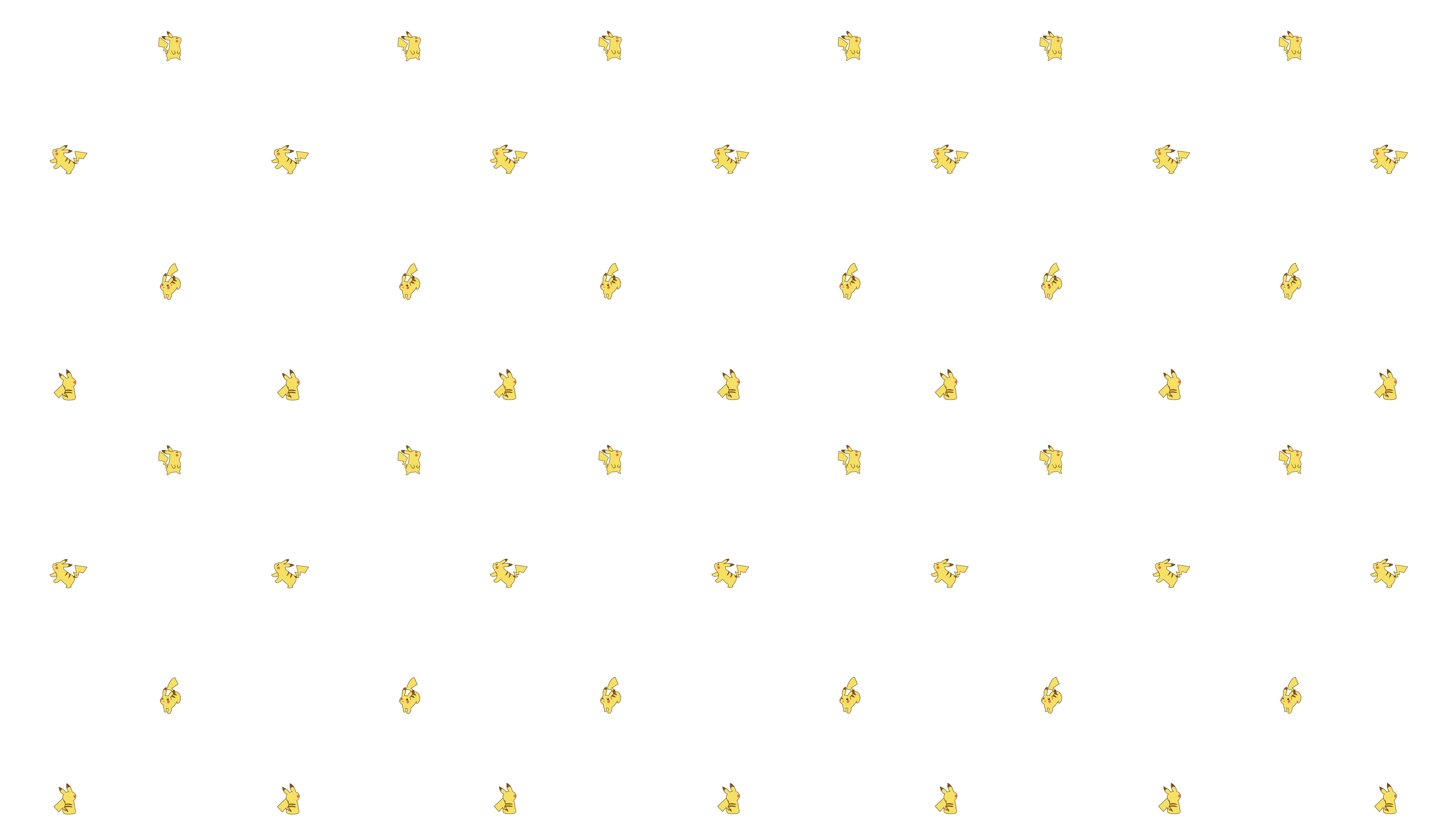 Pikachu Pattern on White Background HD Wallpaper