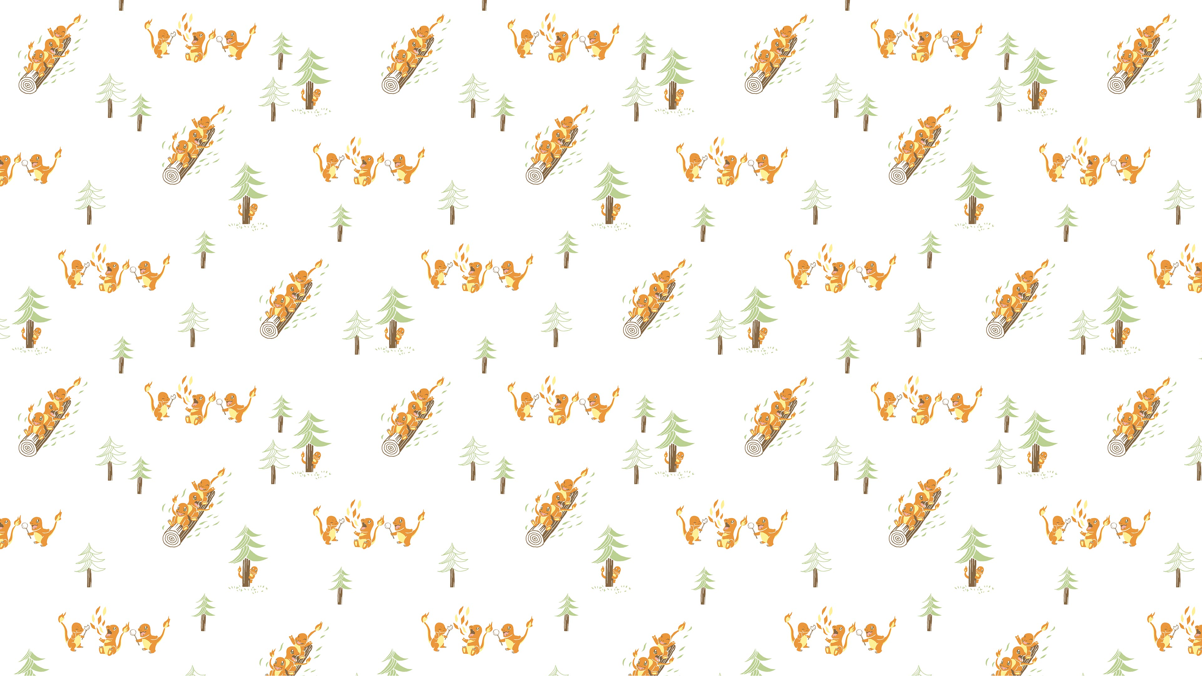Pokémon Charmander Pattern 4K HD Wallpaper