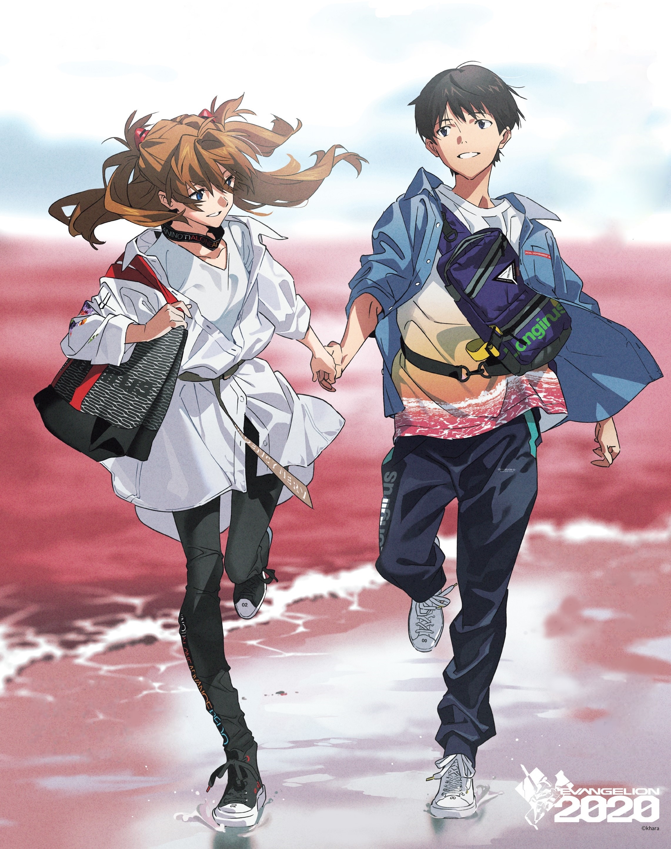 Asuka Langley Soryu and Ikari Shinji HD Phone Wallpaper