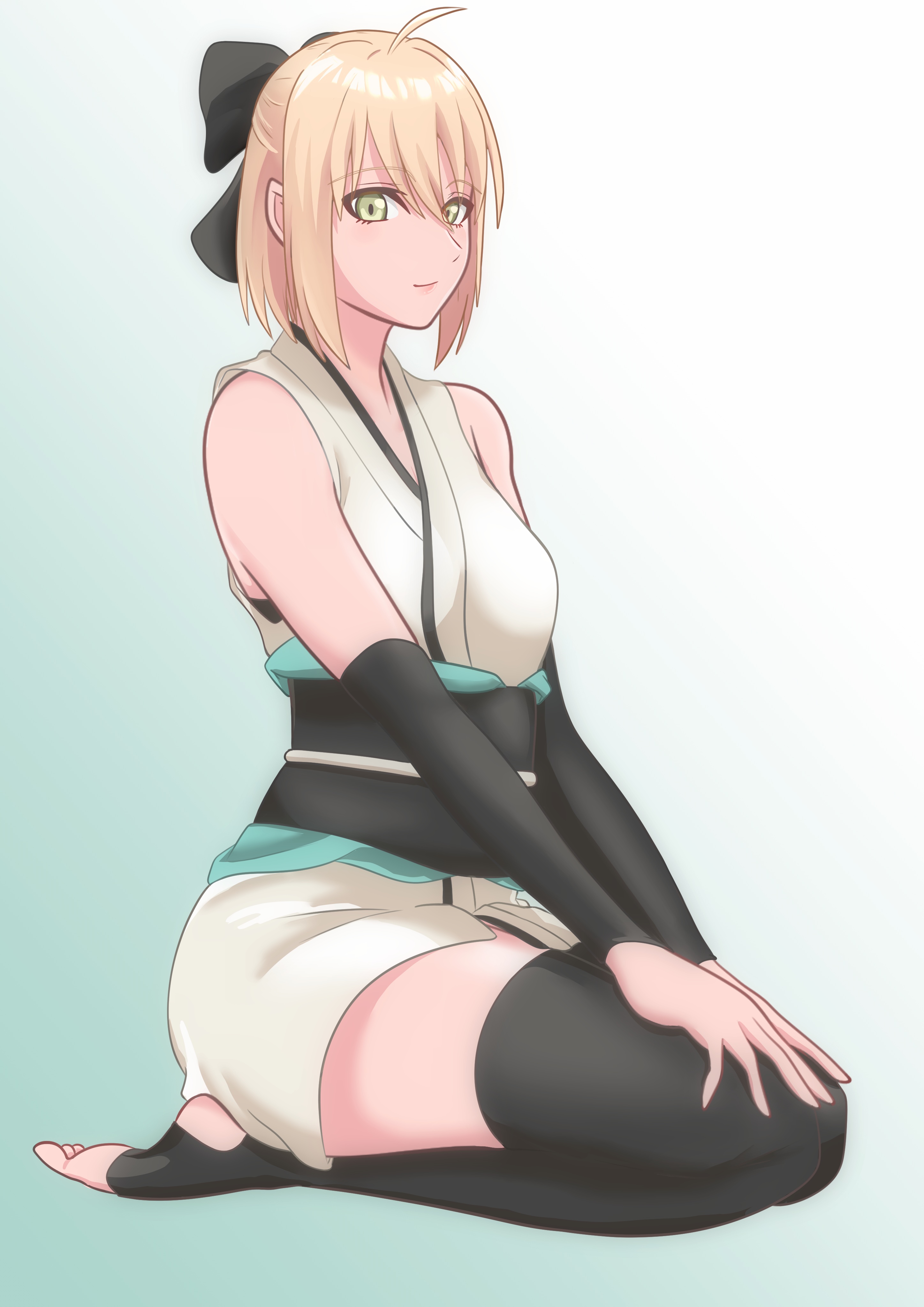 Okita Souji from Fate/Grand Order fan art HD Phone Wallpaper