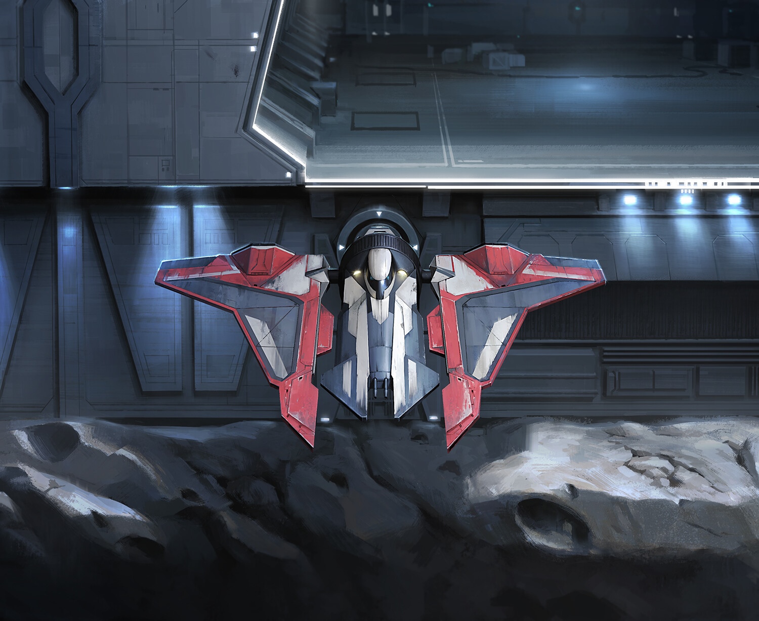 Star Wars Ship docked at a space station HD Wallpaper