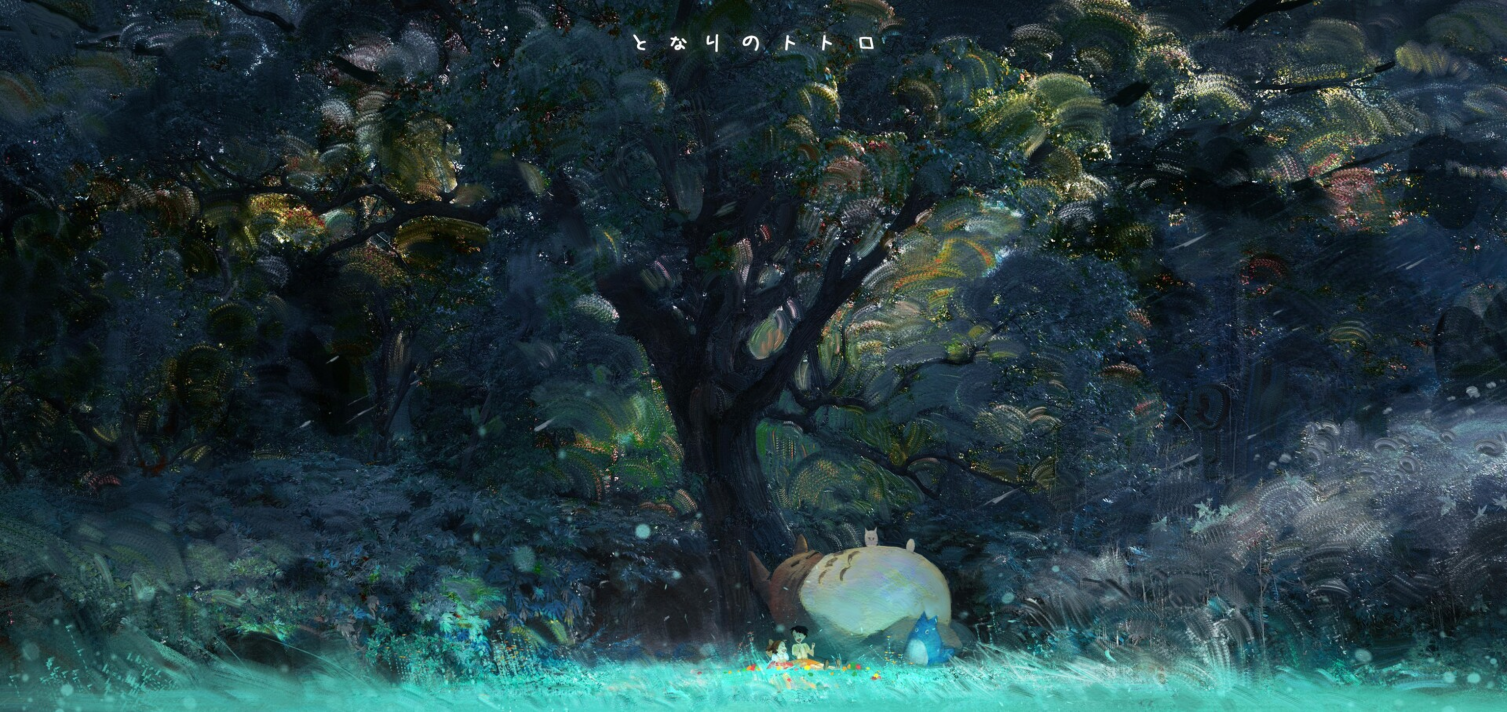 My Neighbor Totoro Fan Art with Totoro and Friends HD Wallpaper