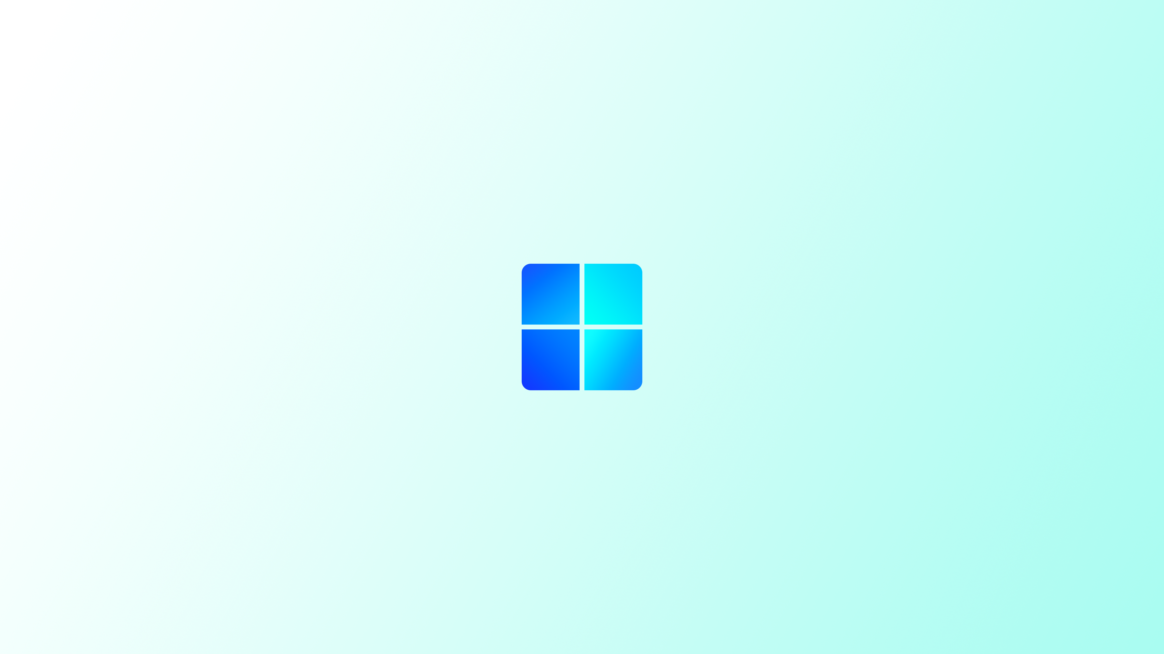 Windows 11 Logo with Cyan and Blue Gradient HD Wallpaper
