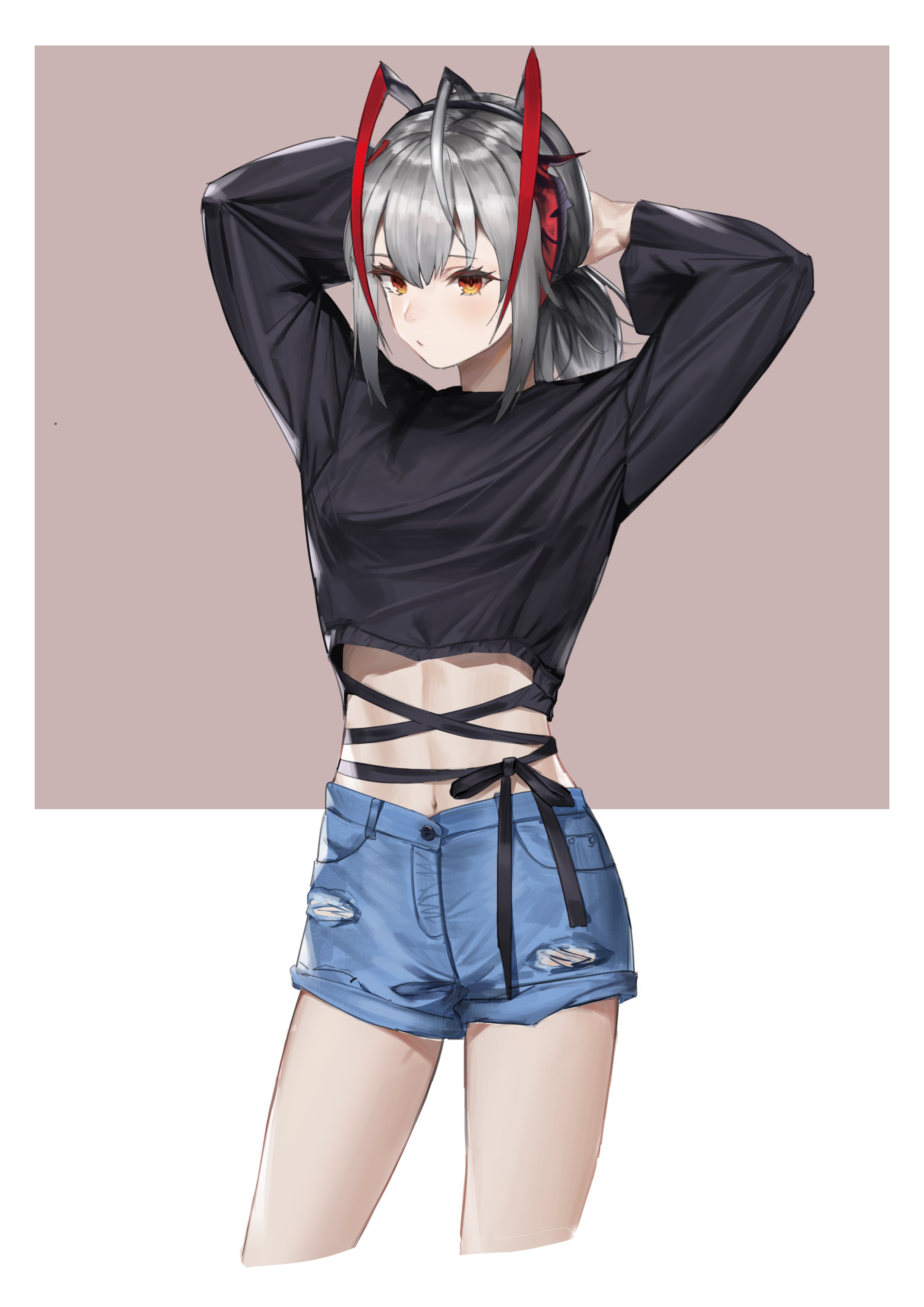 W from Arknights tying her hair HD Phone Wallpaper