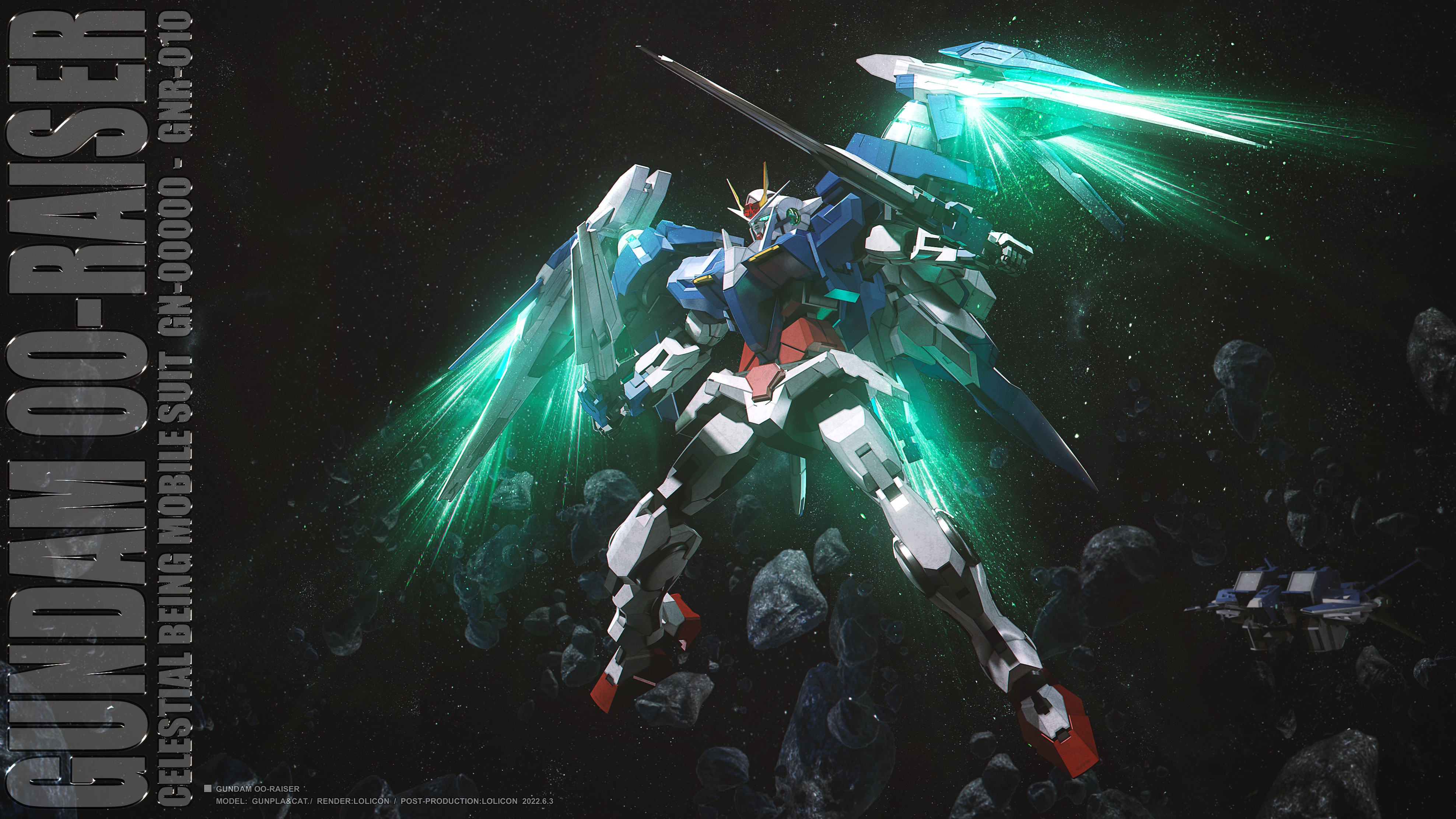 4K Gundam 00 Raiser Celestial Being Mobile Suit HD Wallpaper