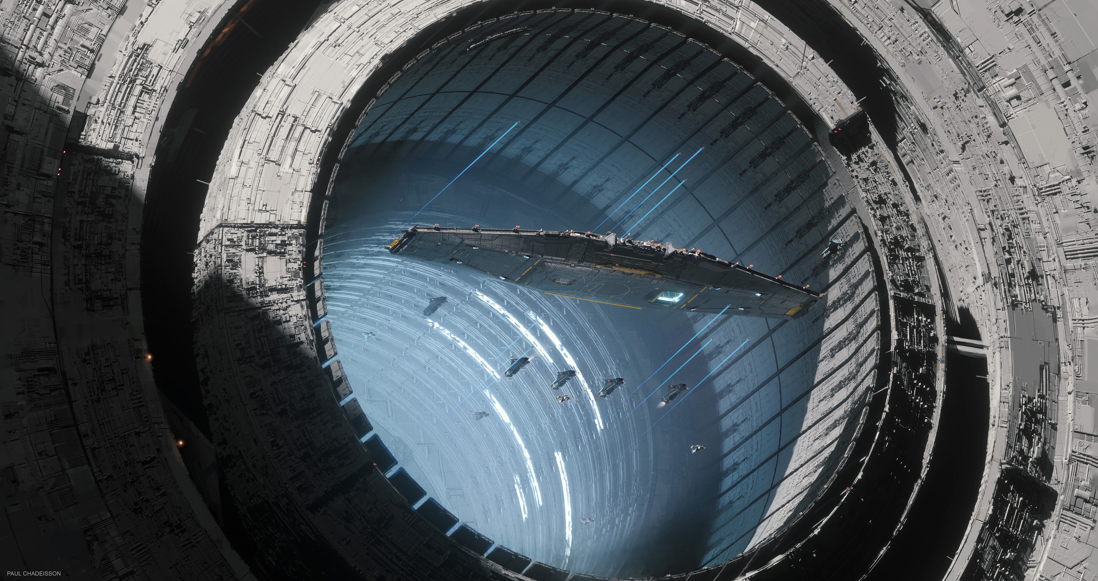 4K Homeworld Mothership in Space Station HD Wallpaper