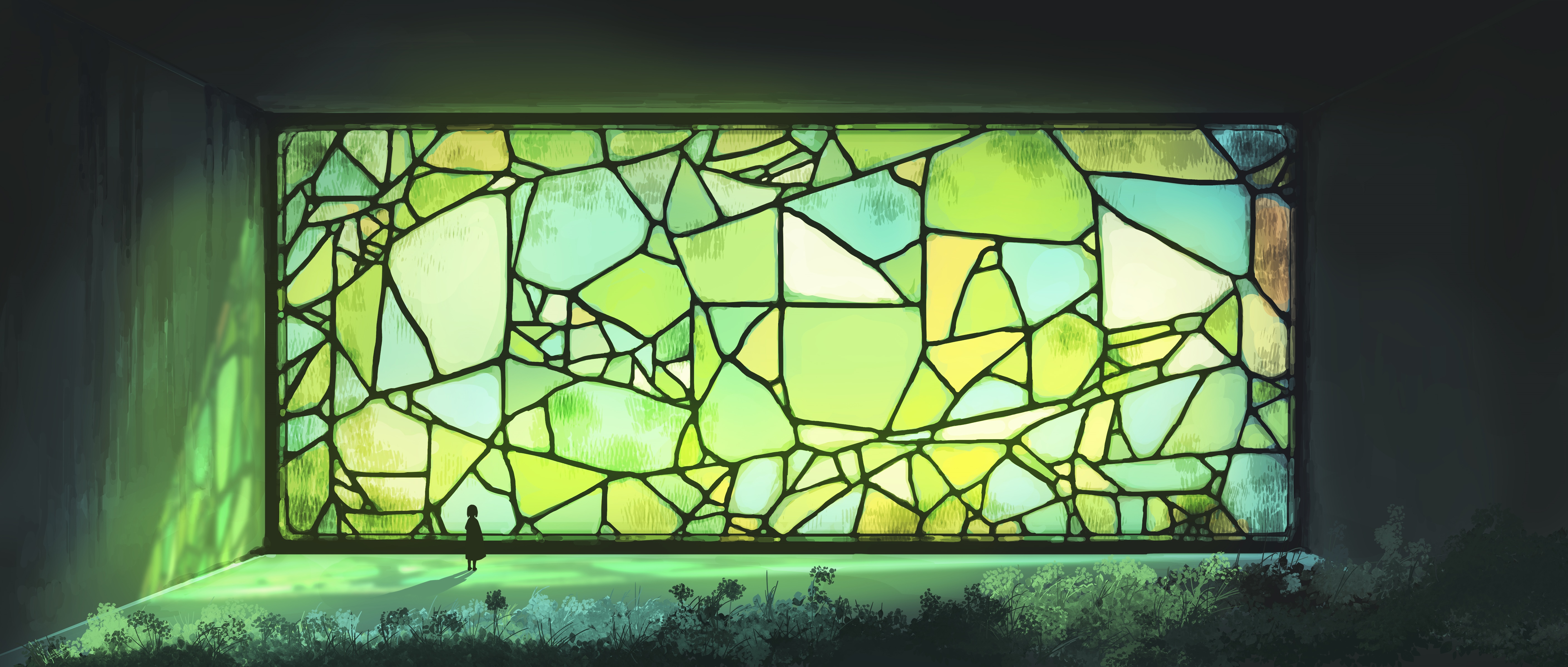 4K Wide Screen Mosaic Window HD Wallpaper