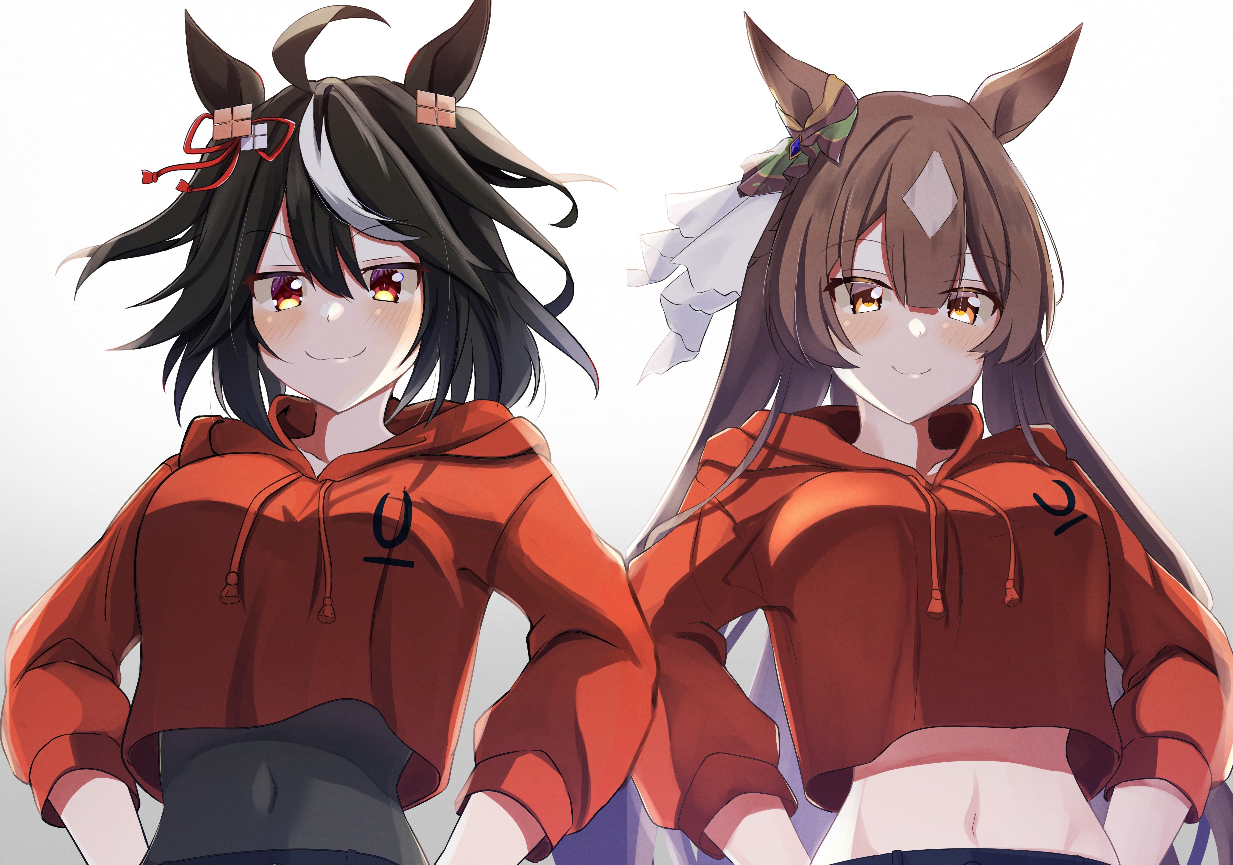 4K Uma Musume Pretty Derby fan art of Kitasan Black and Satono Diamond HD Wallpaper