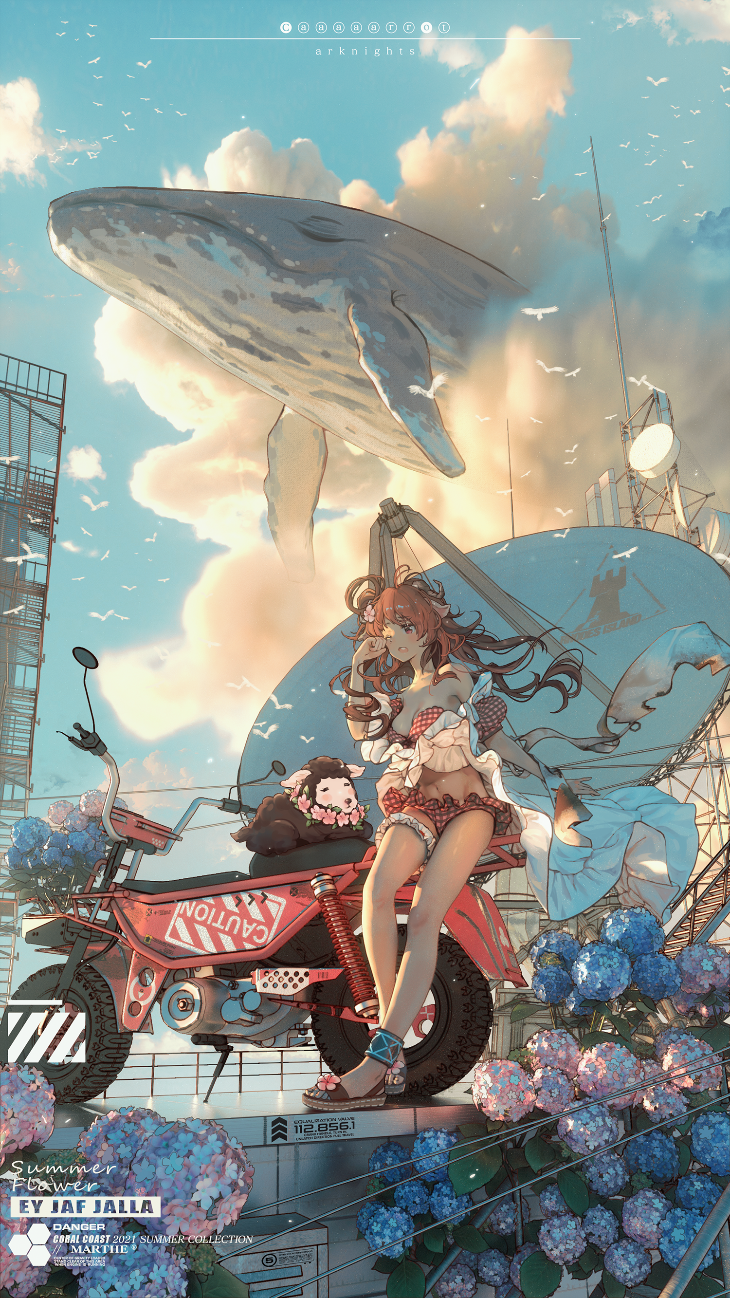 Arknights Eyjafjalla Summer Collection HD Phone Wallpaper